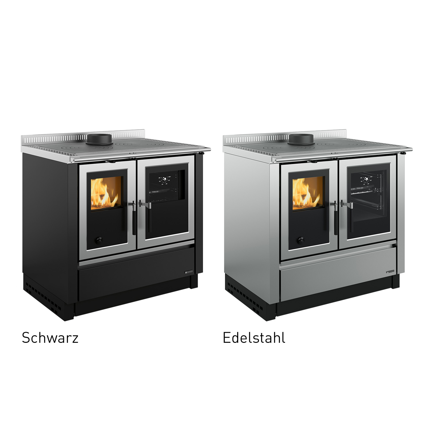 La cuisinière à bois La Nordica Venezia en acier inoxydable
