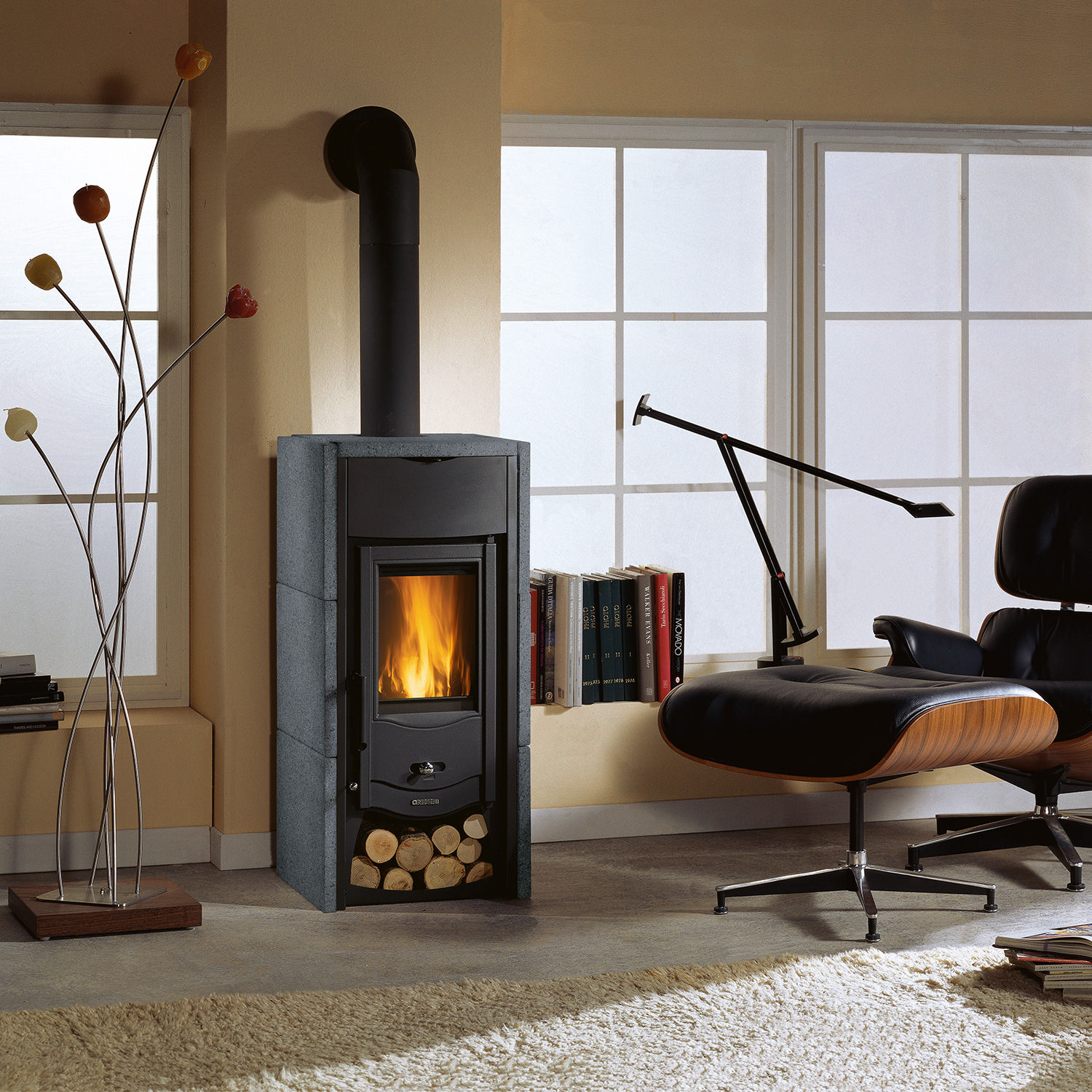 La Nordica Asia BII Poêle à bois Acier Noir / Vulcan