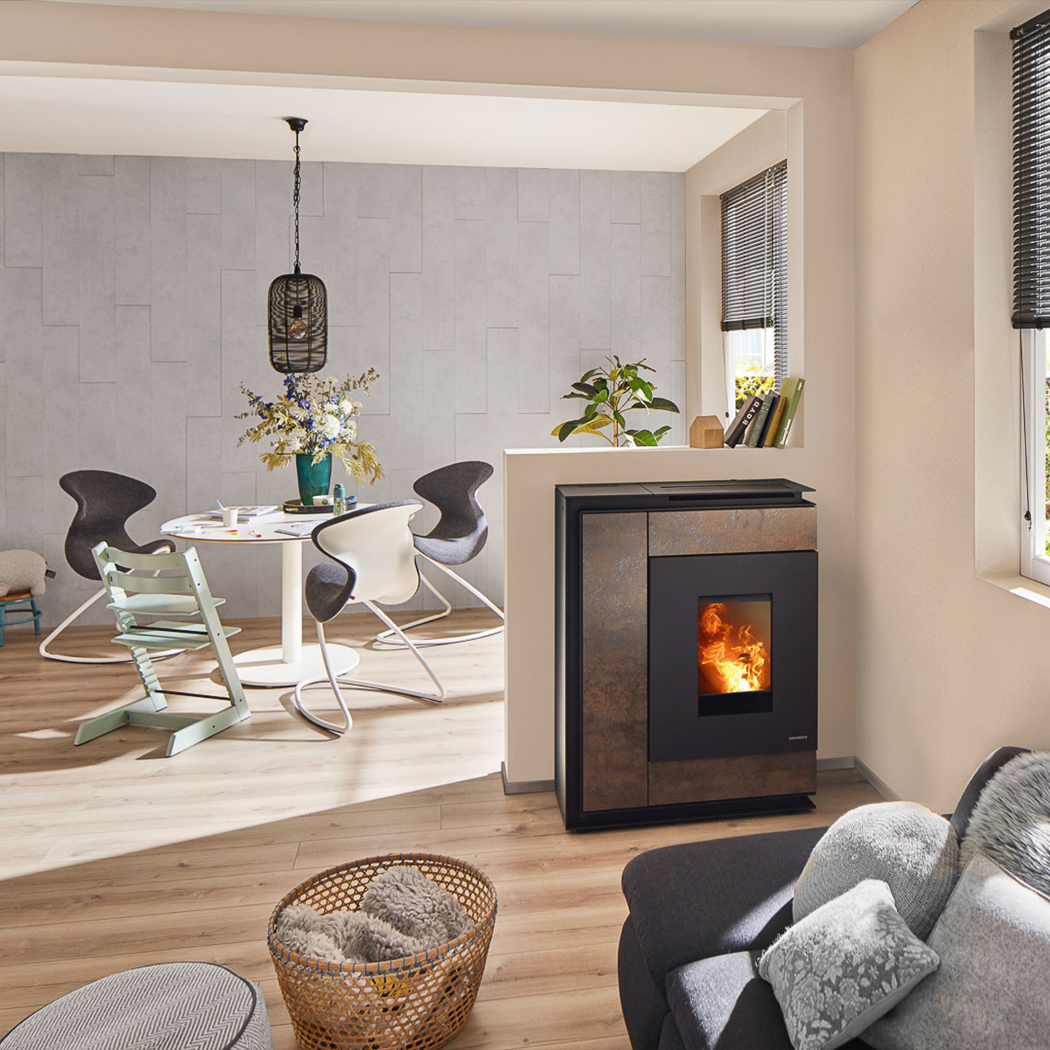 Oranier Boreas poêle à granulés Sintered Stone Korten LAS