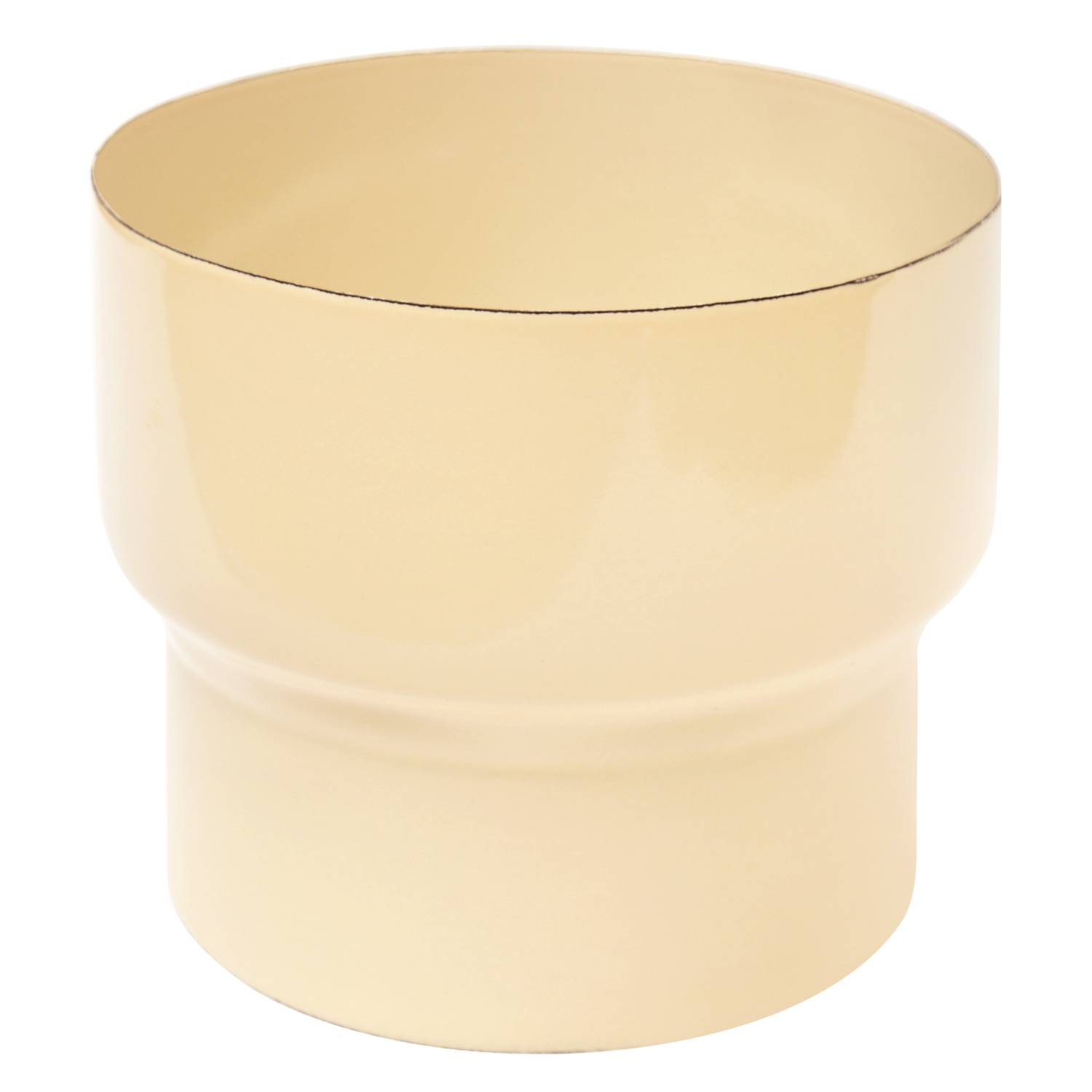 Réduction de tuyau de poêle / conduit de fumée émaillé Raik 150mm - 130mm Ivoire