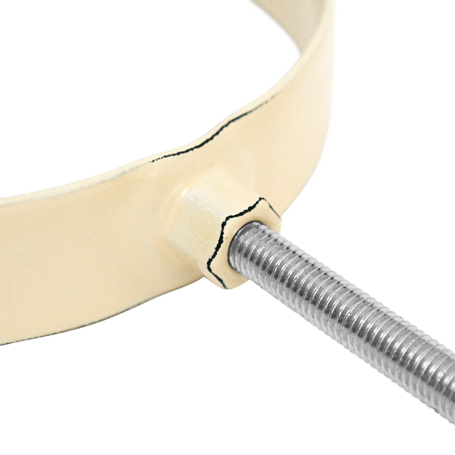 Raik conduit de fumée / tuyau de poêle émaillé 150mm - collier de serrage ivoire