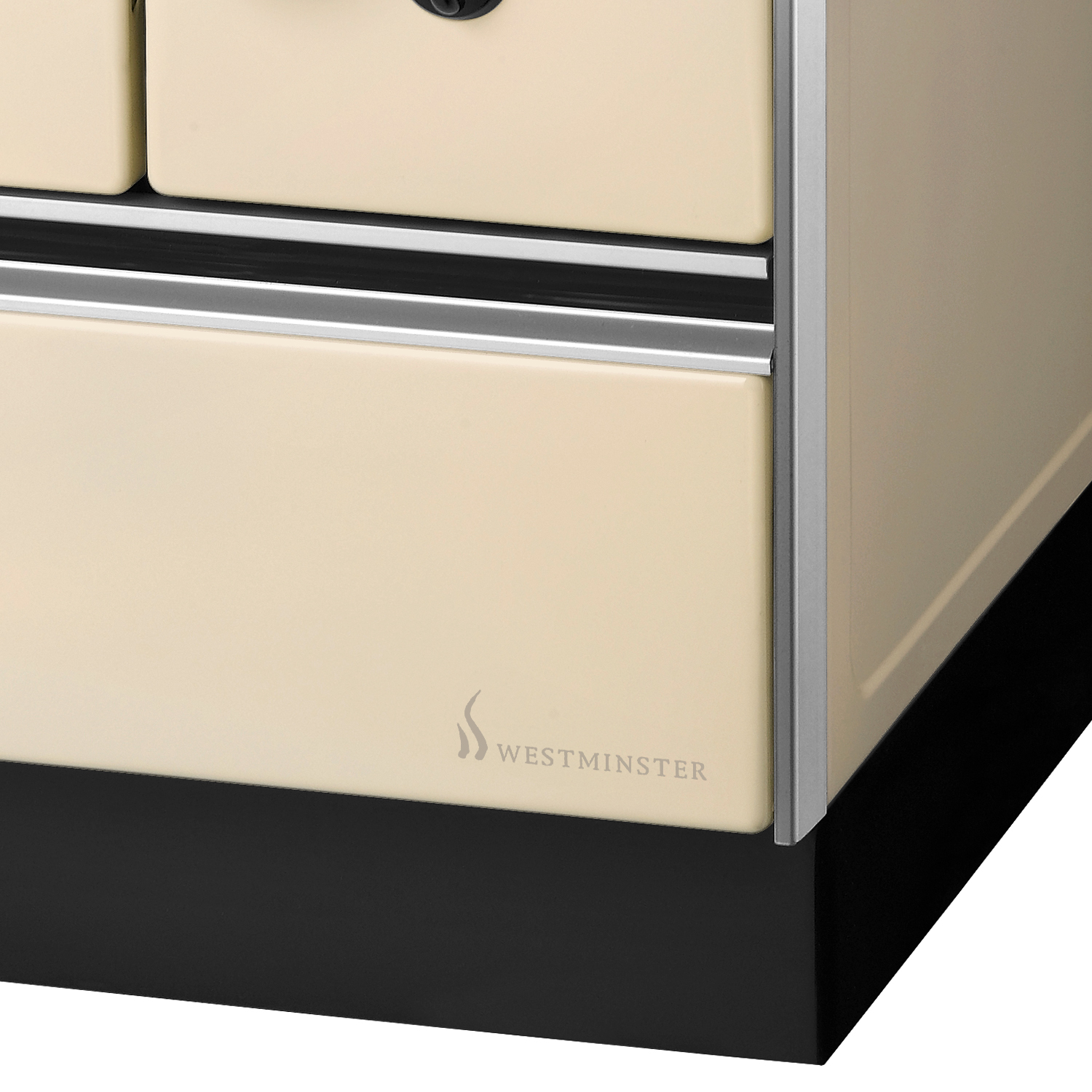 Wamsler K 176 A 70 Cuisinière en acier ivoire, four à gauche