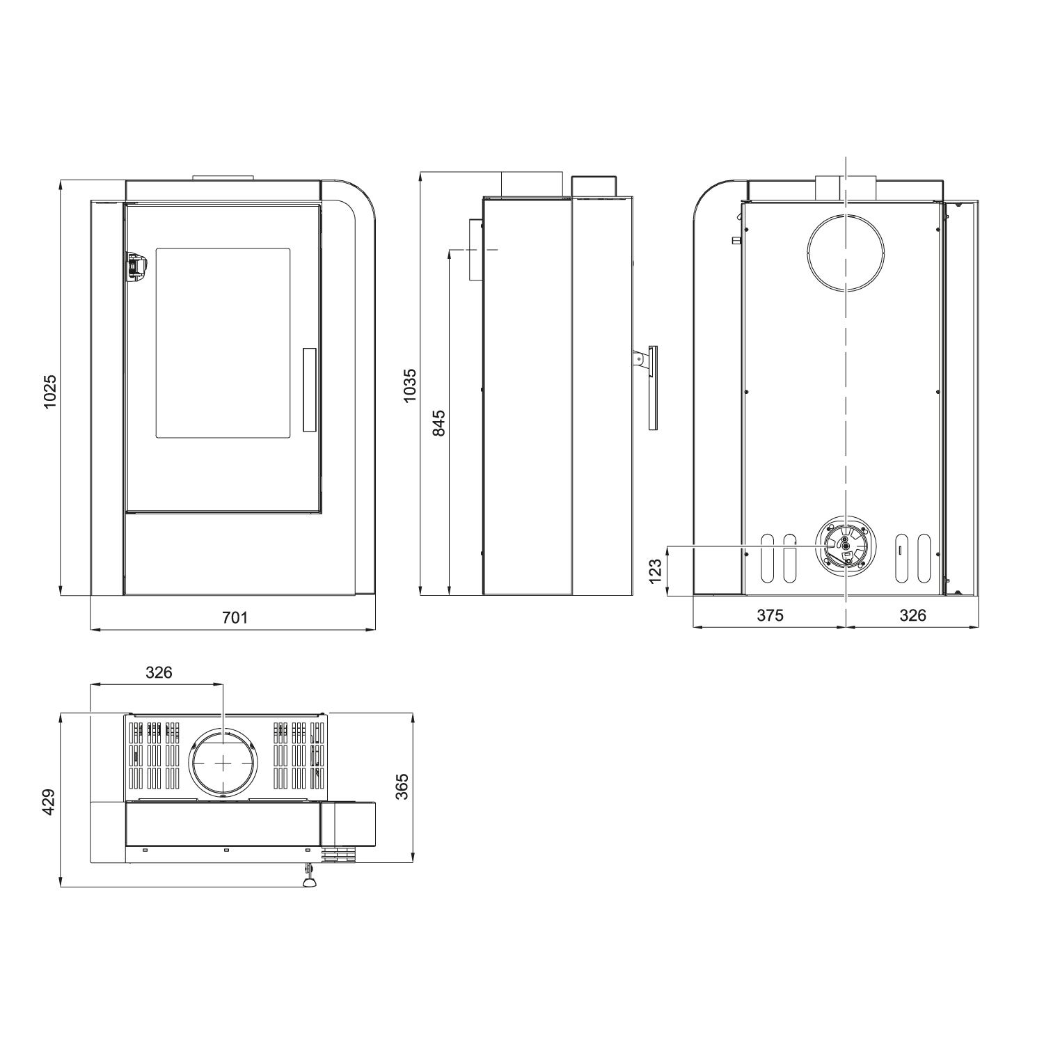 Haas+Sohn Aruba easy Poêle à bois Noir / Woodstone