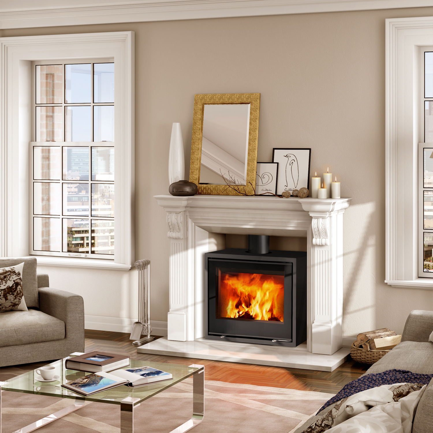 Spartherm Linear Module M Poêle à bois Nero