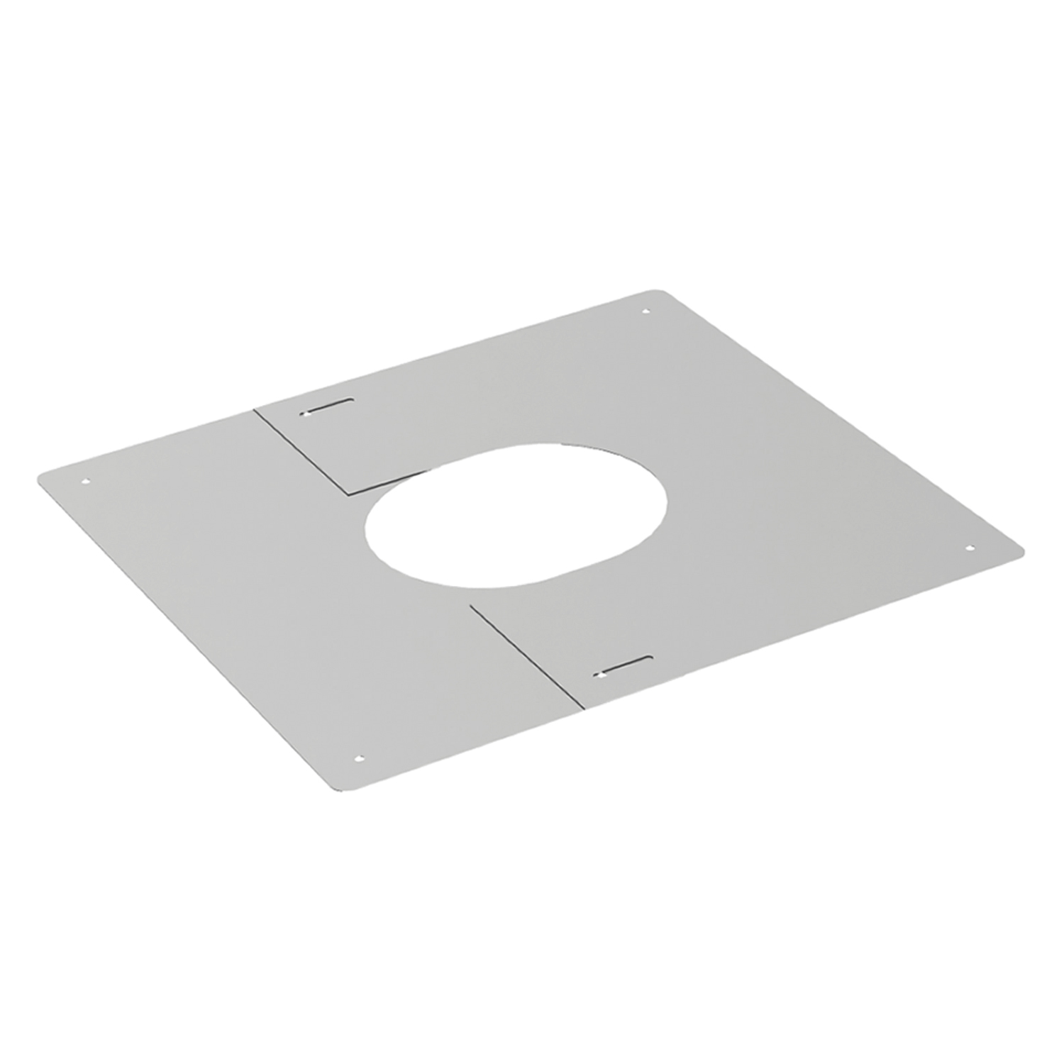 Opsinox cheminée en acier inoxydable 250mm rosace de toit pour montage intérieur PLP 0-45°