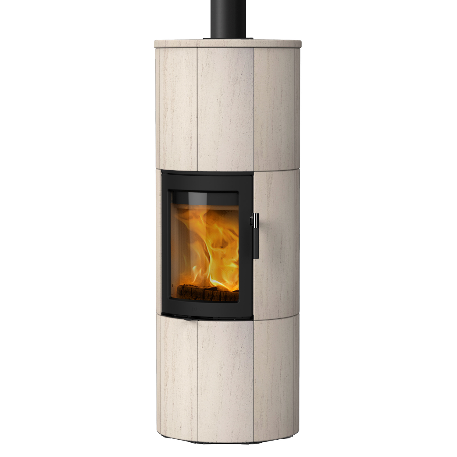 Poêle à bois Lotus Maestro 152 Noir/Calcaire, évacuation des fumées par le haut