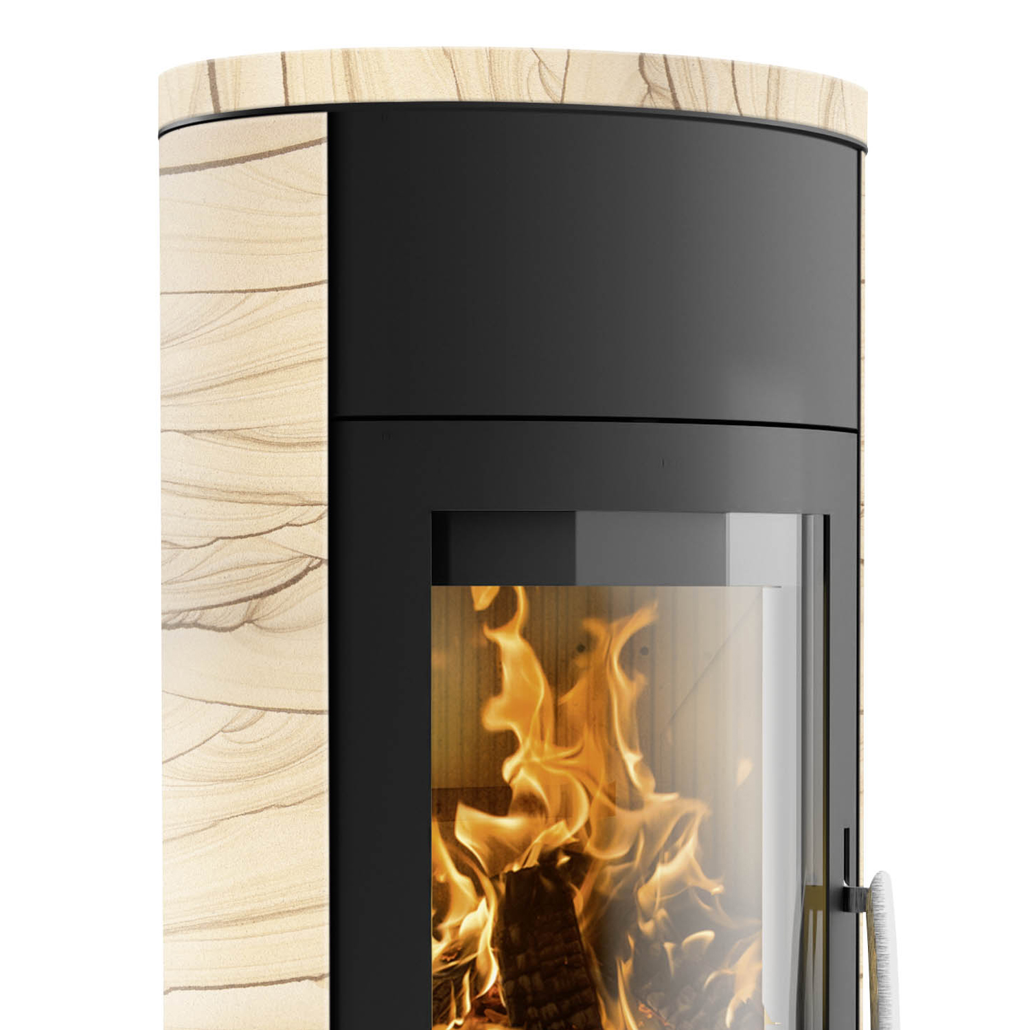 Oranier Polar W+ 2.0 Poêle à bois Acier Noir / Pierre de sable
