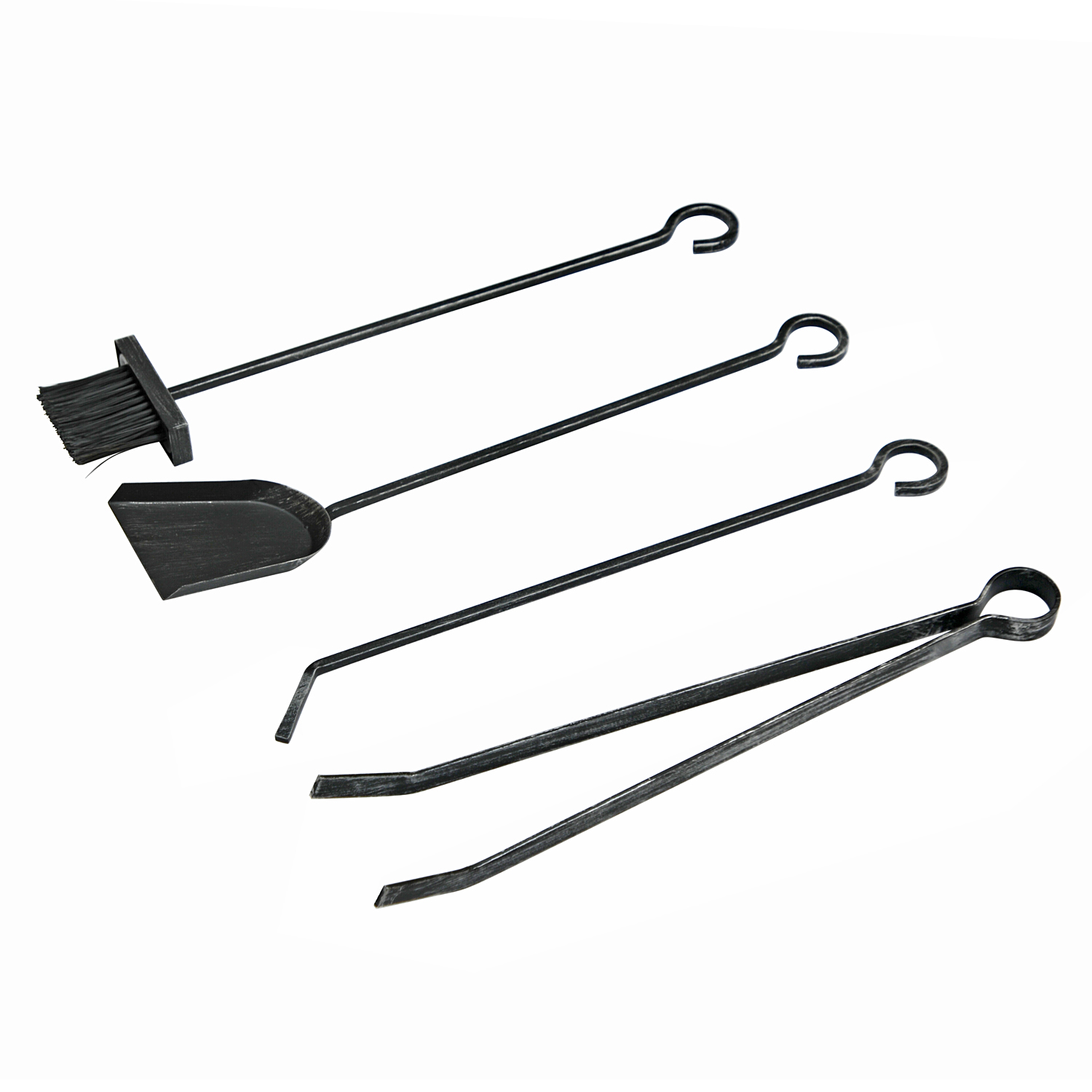 Raik Ensemble d'outils de cheminée Heinrich, 4 pièces, fer forgé, 64 cm