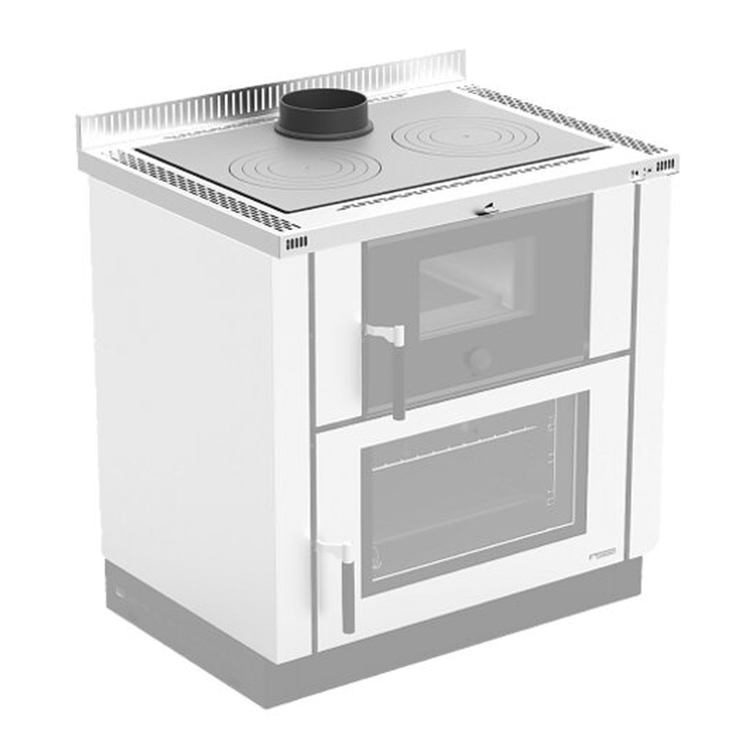 La Nordica VERONA XXL.16 Majolika - Blanc cuisinière à bois