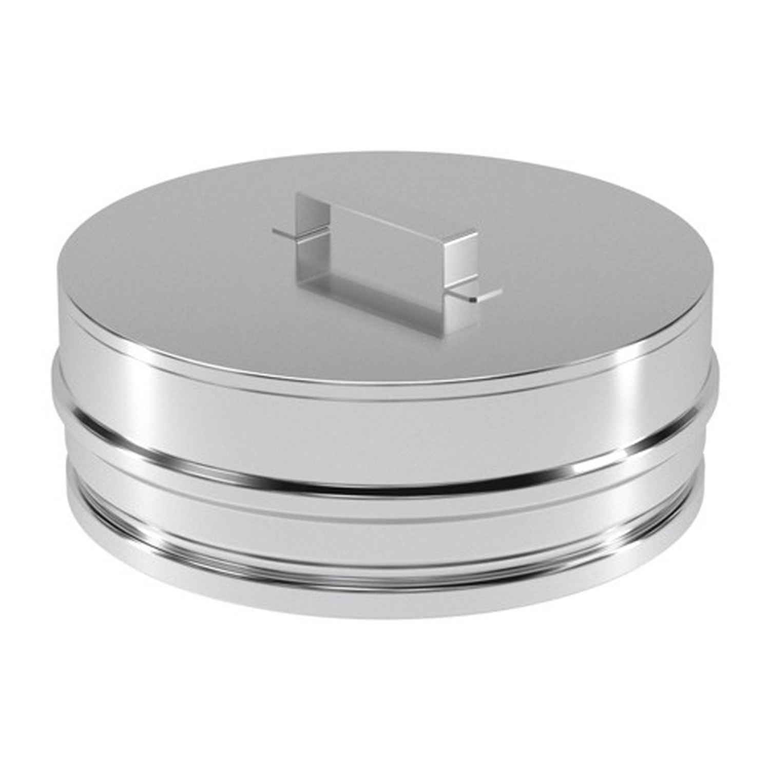 Schiedel ICS couvercle de fermeture pour raccordement tuyaux Ø180 mm double paroi brillant