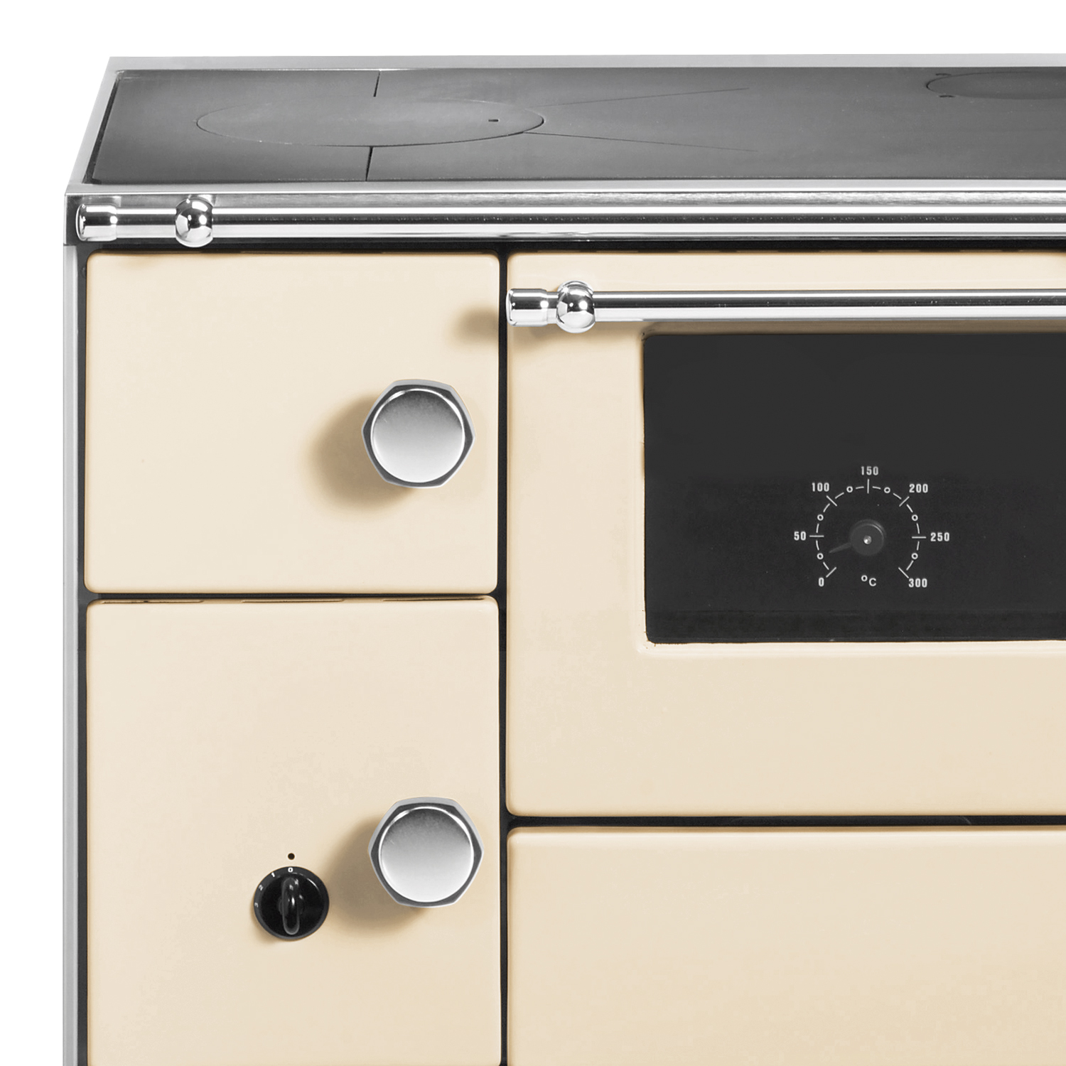 Wamsler K 176 A 70 Cuisinière en acier ivoire, four à droite