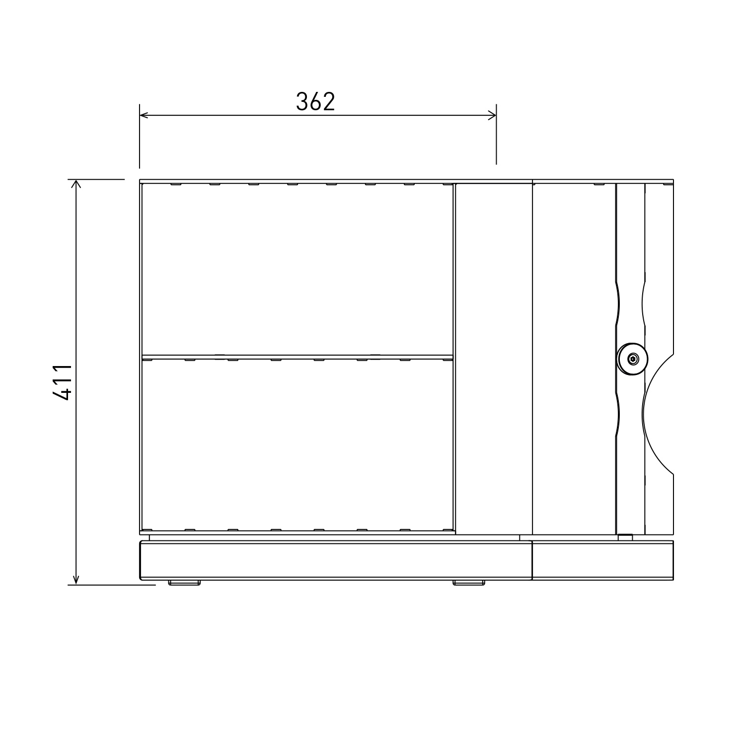 Austroflamm Lux boîte d'appoint gauche 36 cm