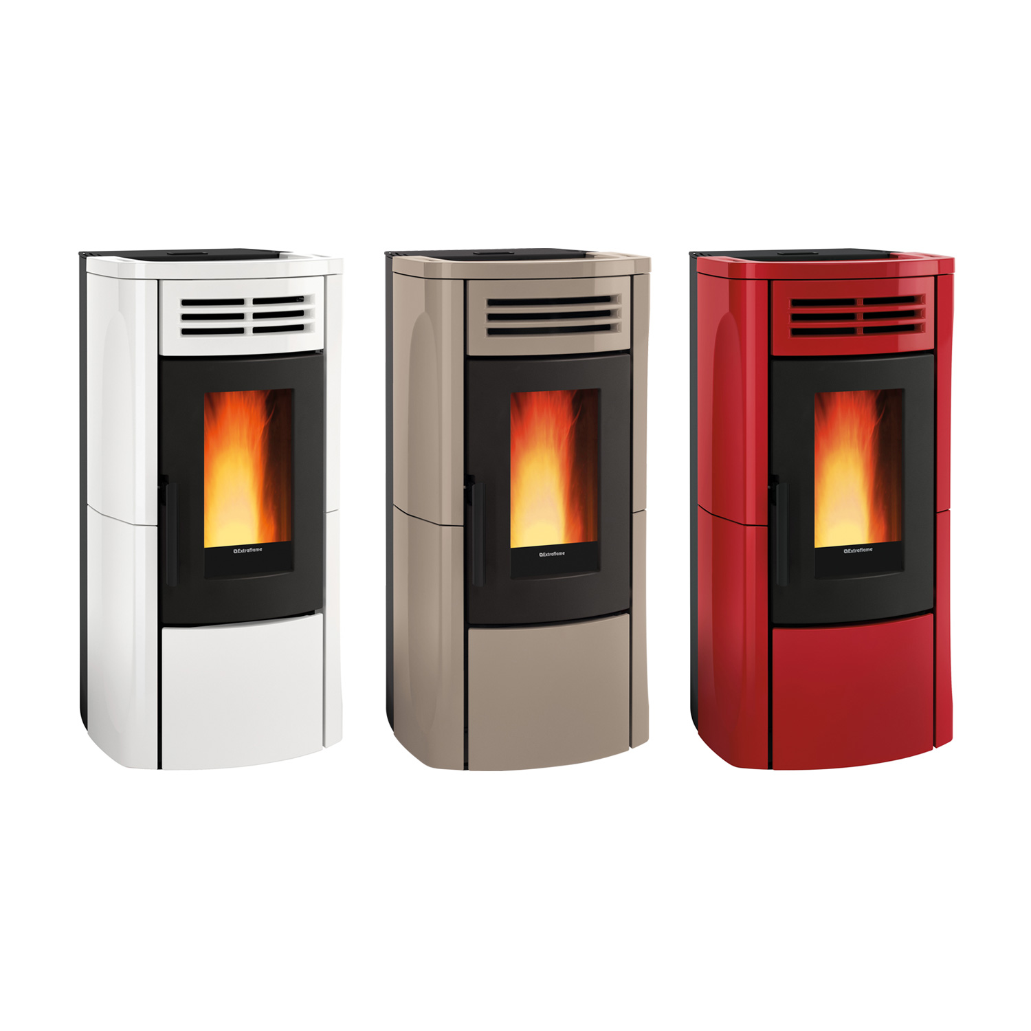 Extraflame Evolution Line Terry Plus poêle à granulés Majolique blanc