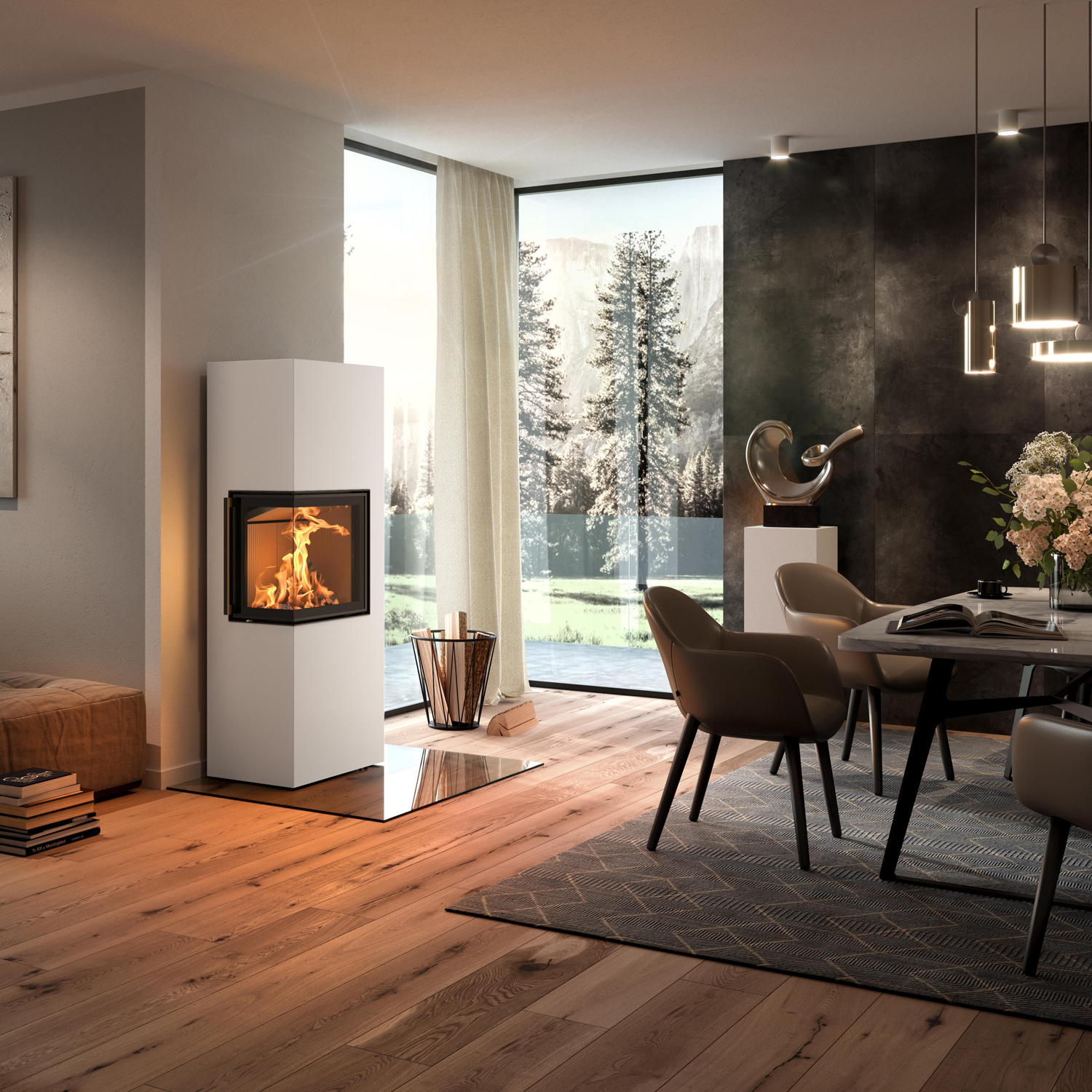 Spartherm Lungo 2L Poêle à bois Blanc