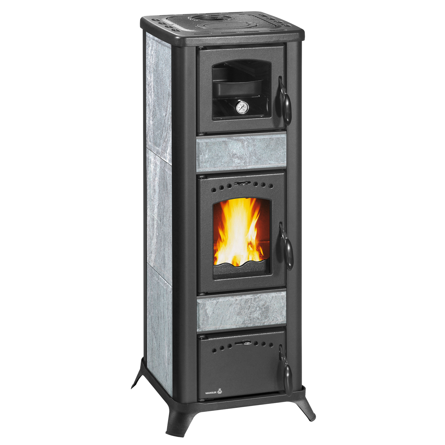 Wamsler Romantik-B II cuisinière à bois pierre naturelle