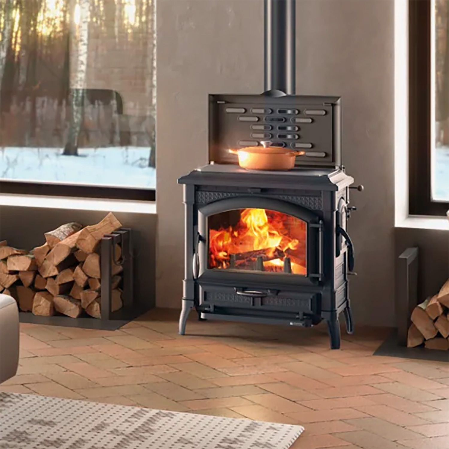 La Nordica Isotta con Cerchi Lean poêle à bois