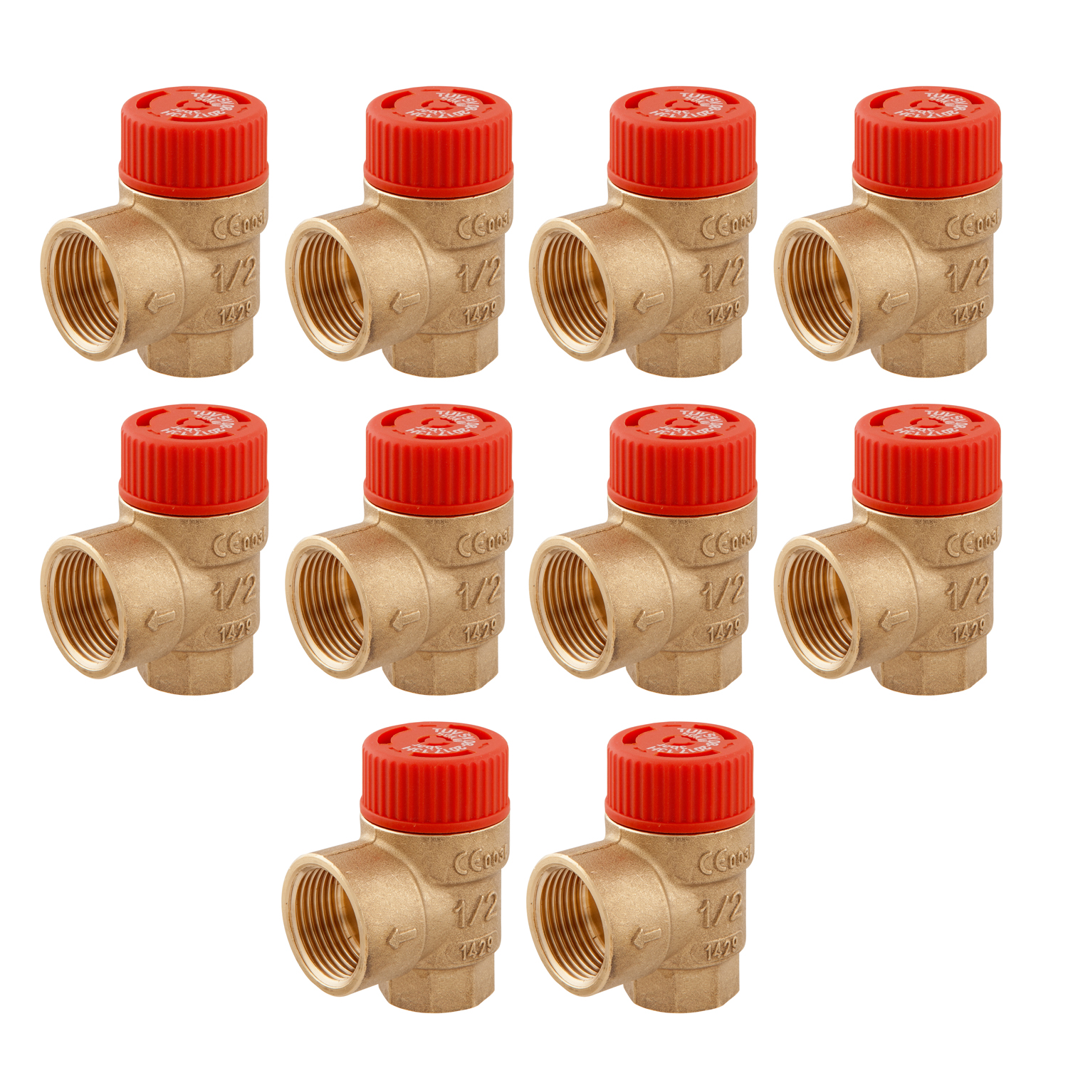Afriso Vanne de sécurité à membrane MS Rp 1/2" x Rp 3/4" lot de 10