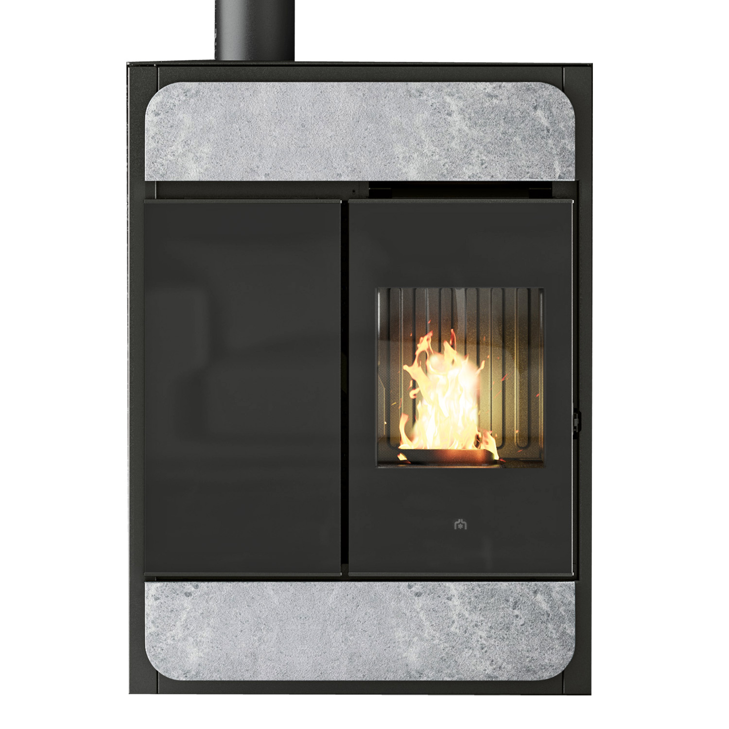 Edilkamin Bild Up poêle à granulés pierre naturelle Edilkamin Bild Up poêle à granulés pierre naturelle