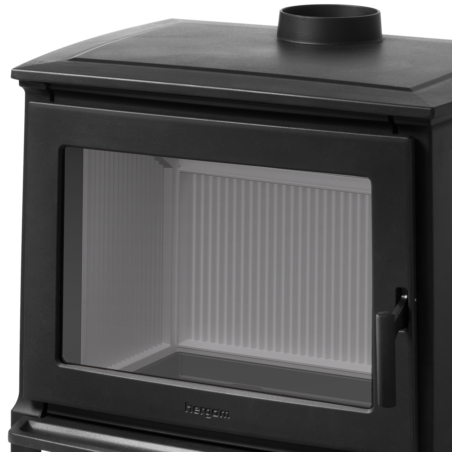 Poêle à bois Hergom E30 L en fonte noire