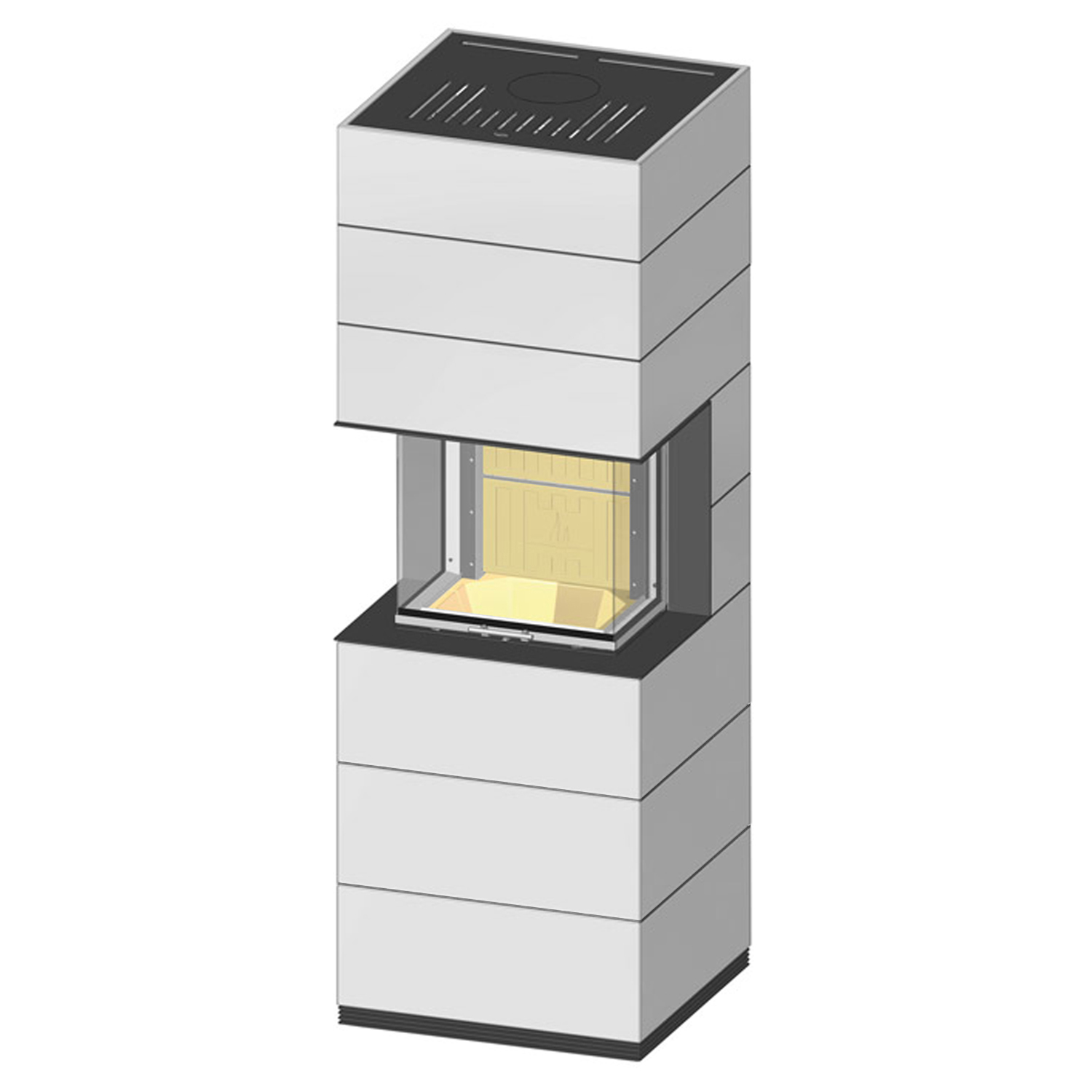 Spartherm Kit de cheminée SIM 3/3/Arte 3RL-60h-4S Nature