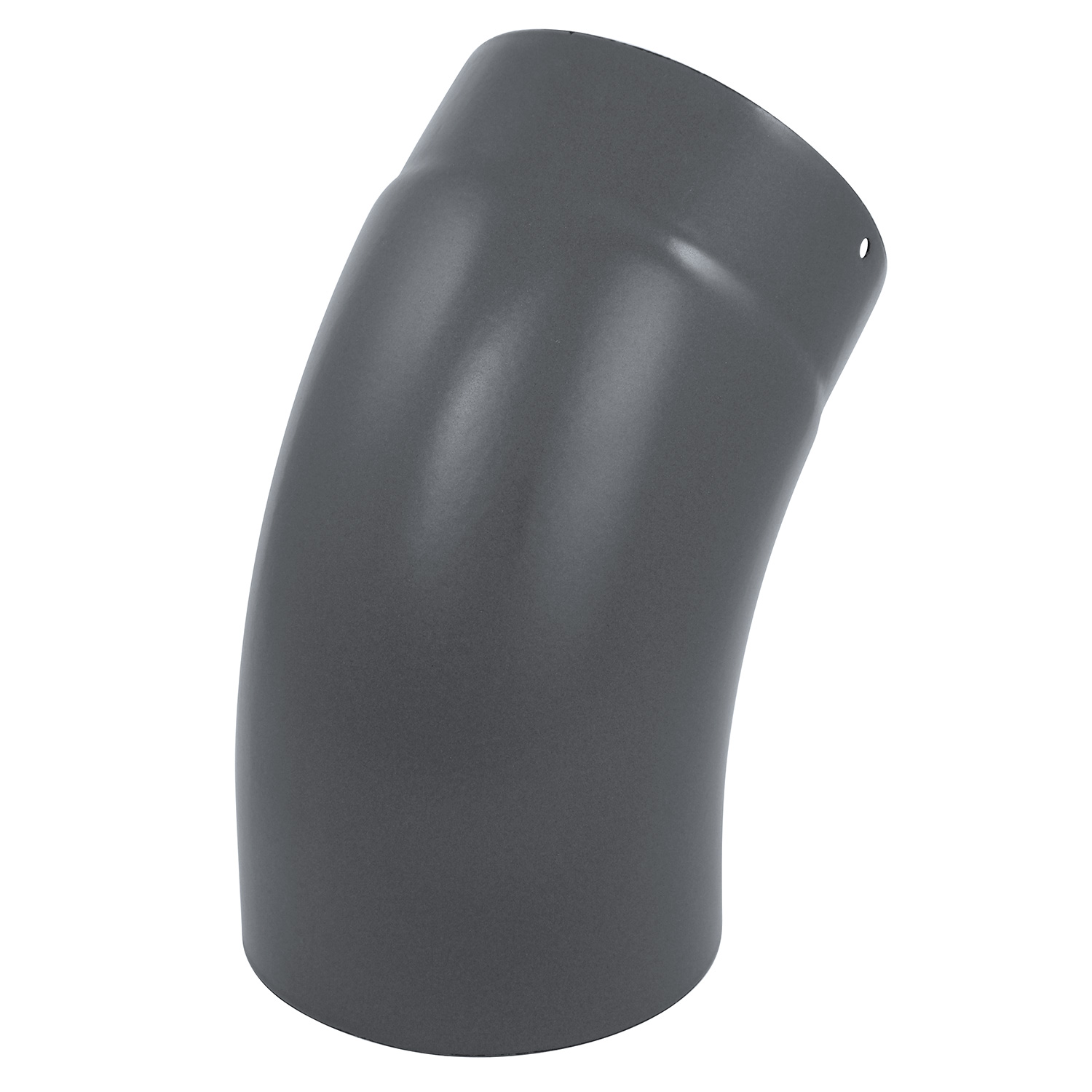 Coude de conduit de fumée / Coude de tuyau de poêle émaillé 150 mm - Coude lisse à 45° Gris