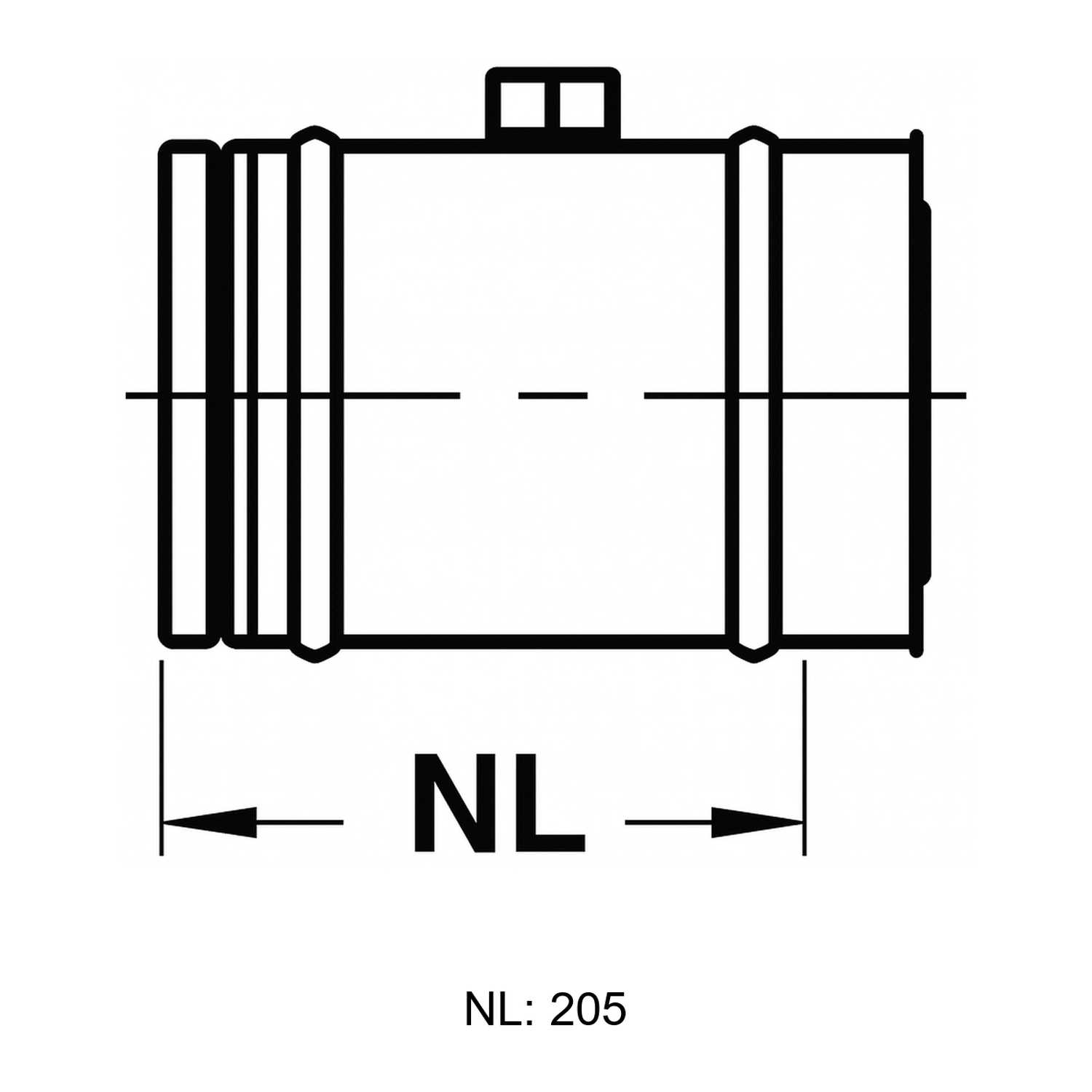Schiedel ICS élément de tube 250 mm ICS Ø130 avec ouverture de mesure double paroi brillant