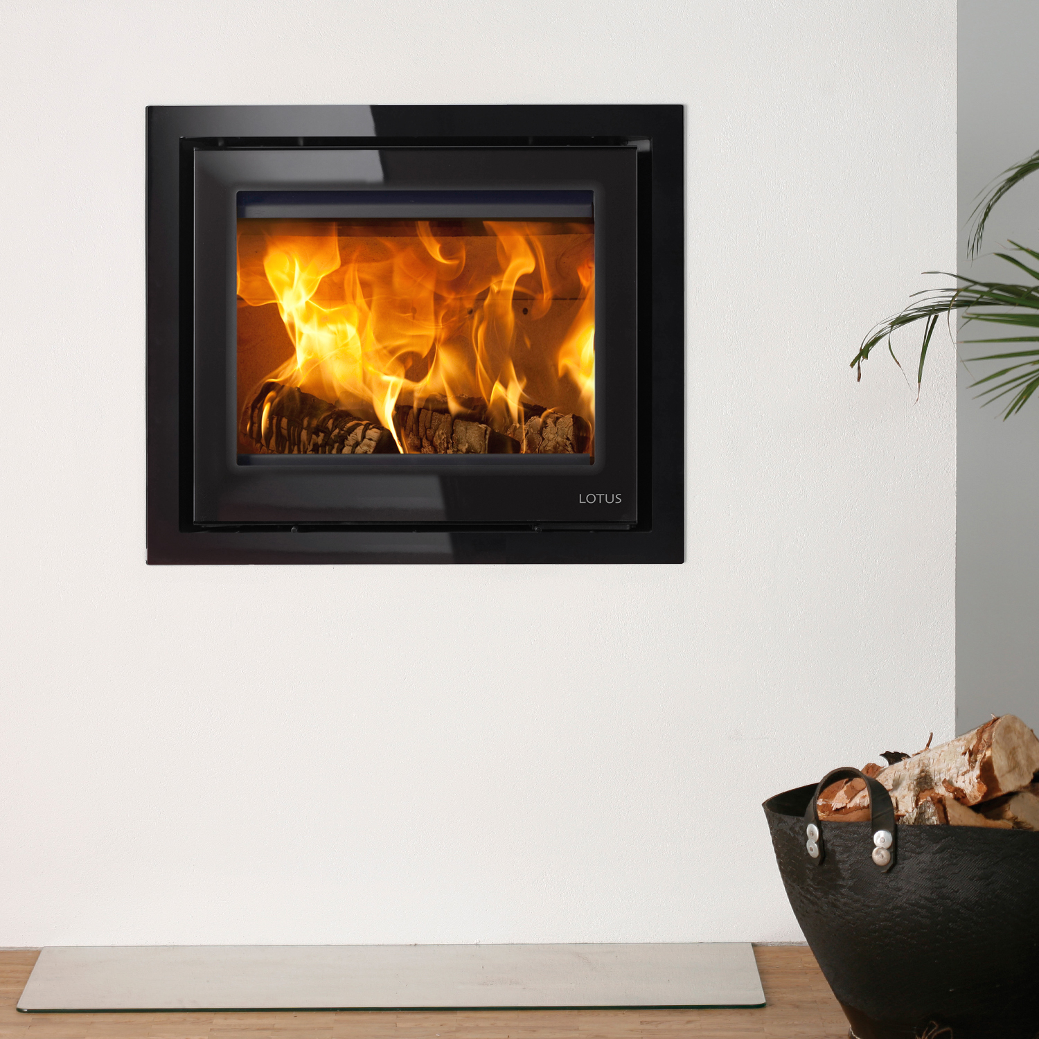 Lotus H570 insert de cheminée à bois Black Magic / Charnières à gauche