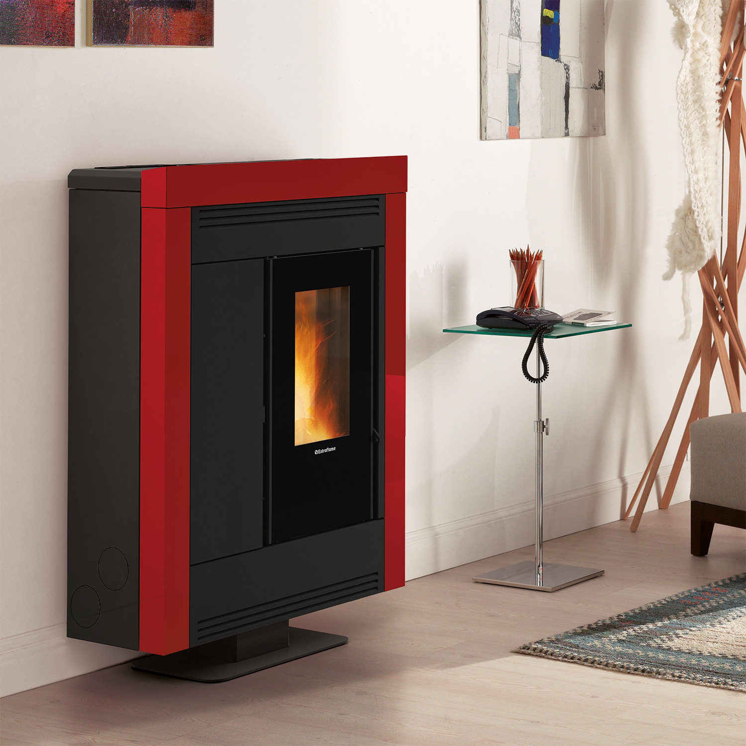 Extraflame Souvenir Steel EVO Poêle à granulés Acier Bordeaux Extraflame Souvenir Steel EVO Poêle à granulés Acier Bordeaux