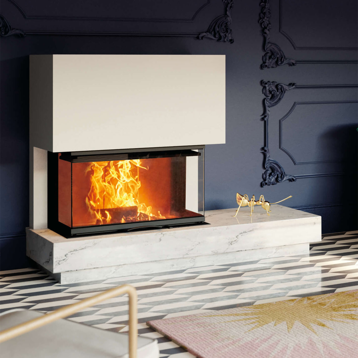 Austroflamm 75x35x45 S3 2.0 insert de cheminée
