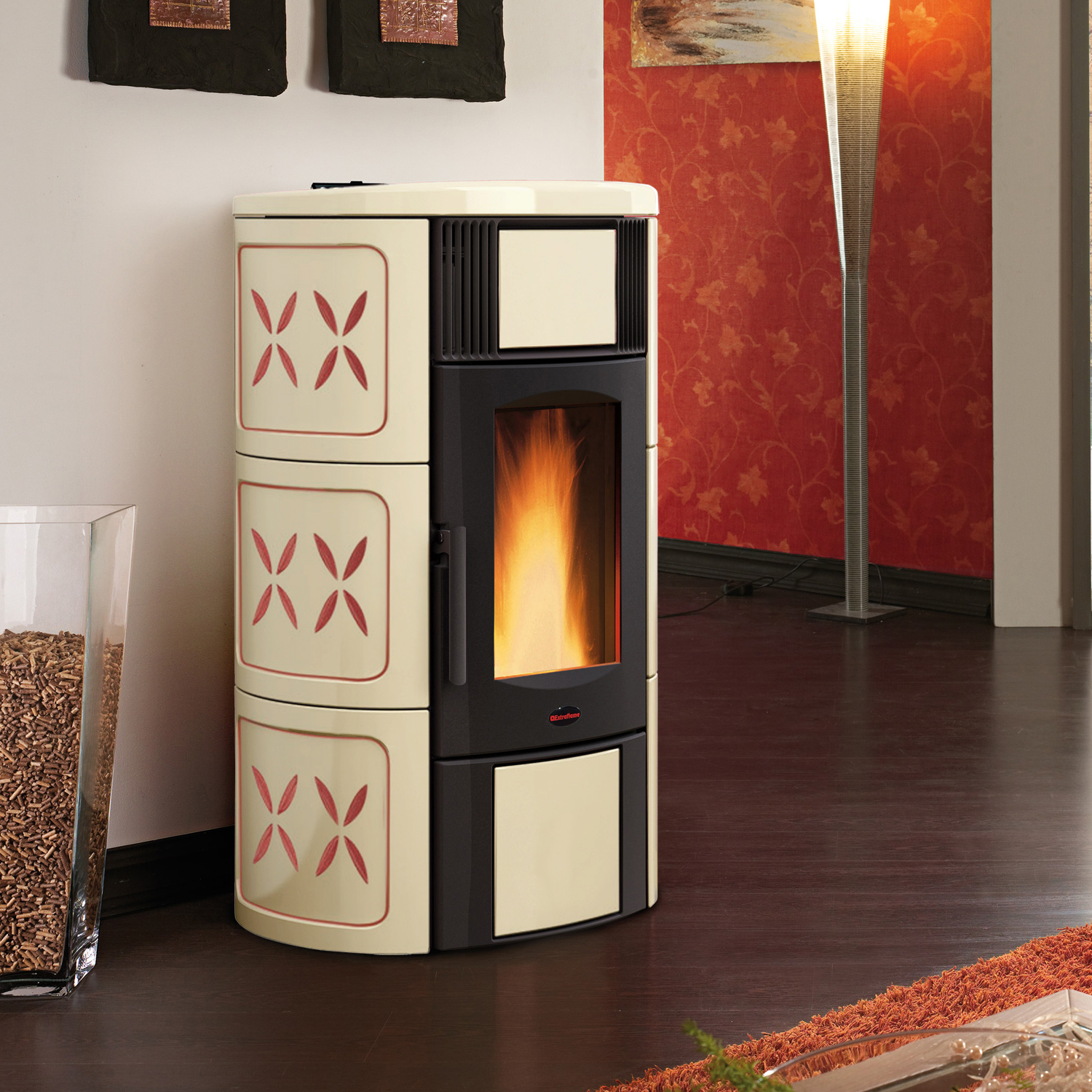 Extraflame Iside Idro H15 poêle à granulés bouilleur Majolique Améthyste Extraflame Iside Idro H15 poêle à granulés bouilleur Majolique Améthyste