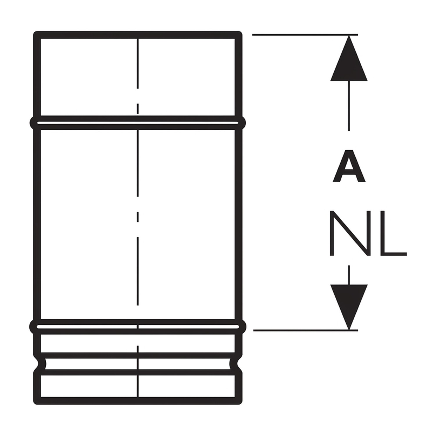 Schiedel Élément de conduit PPL 250 mm Ø 200 mm