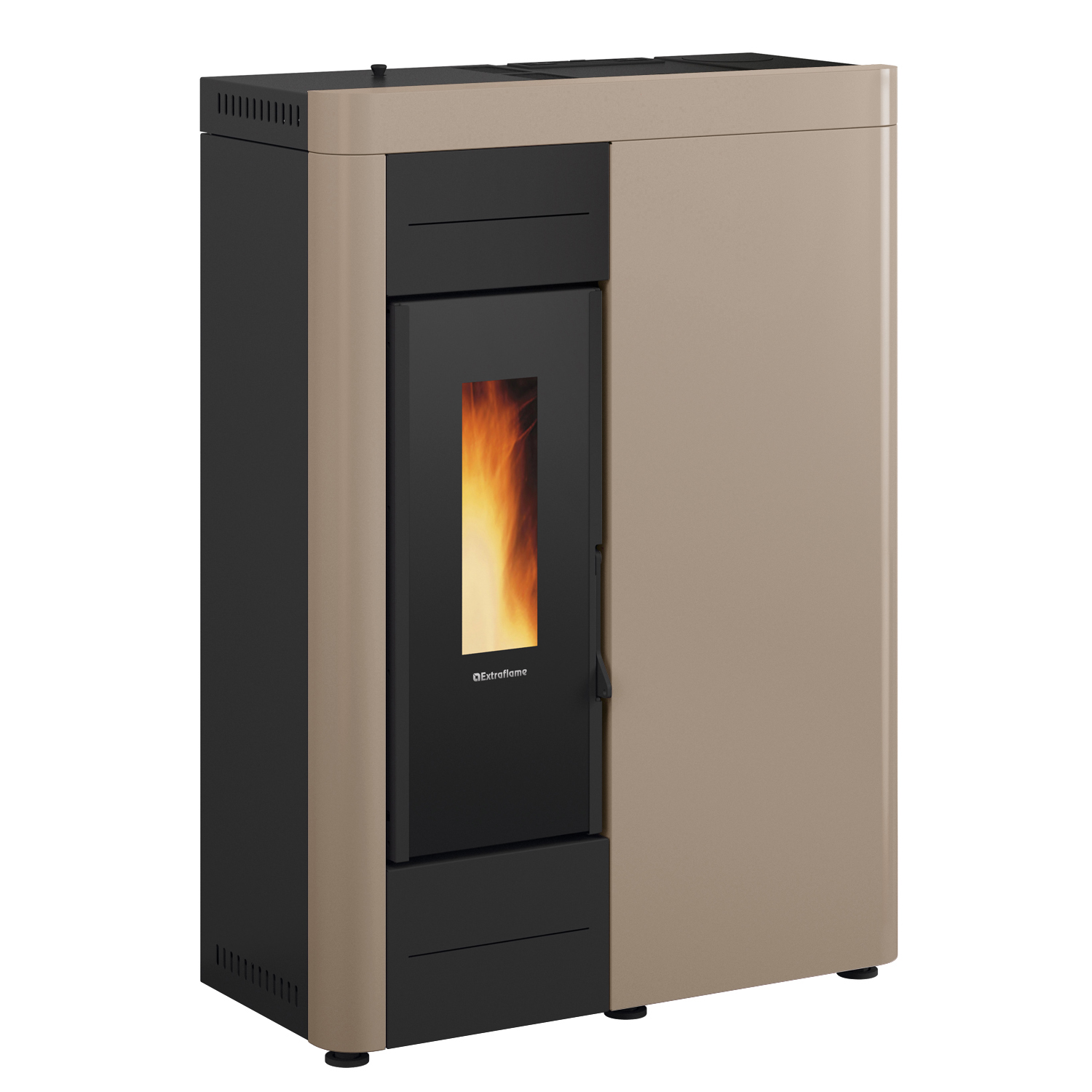 Extraflame Virna Idro Poêle à granulés hydraulique en acier Tortora Mat