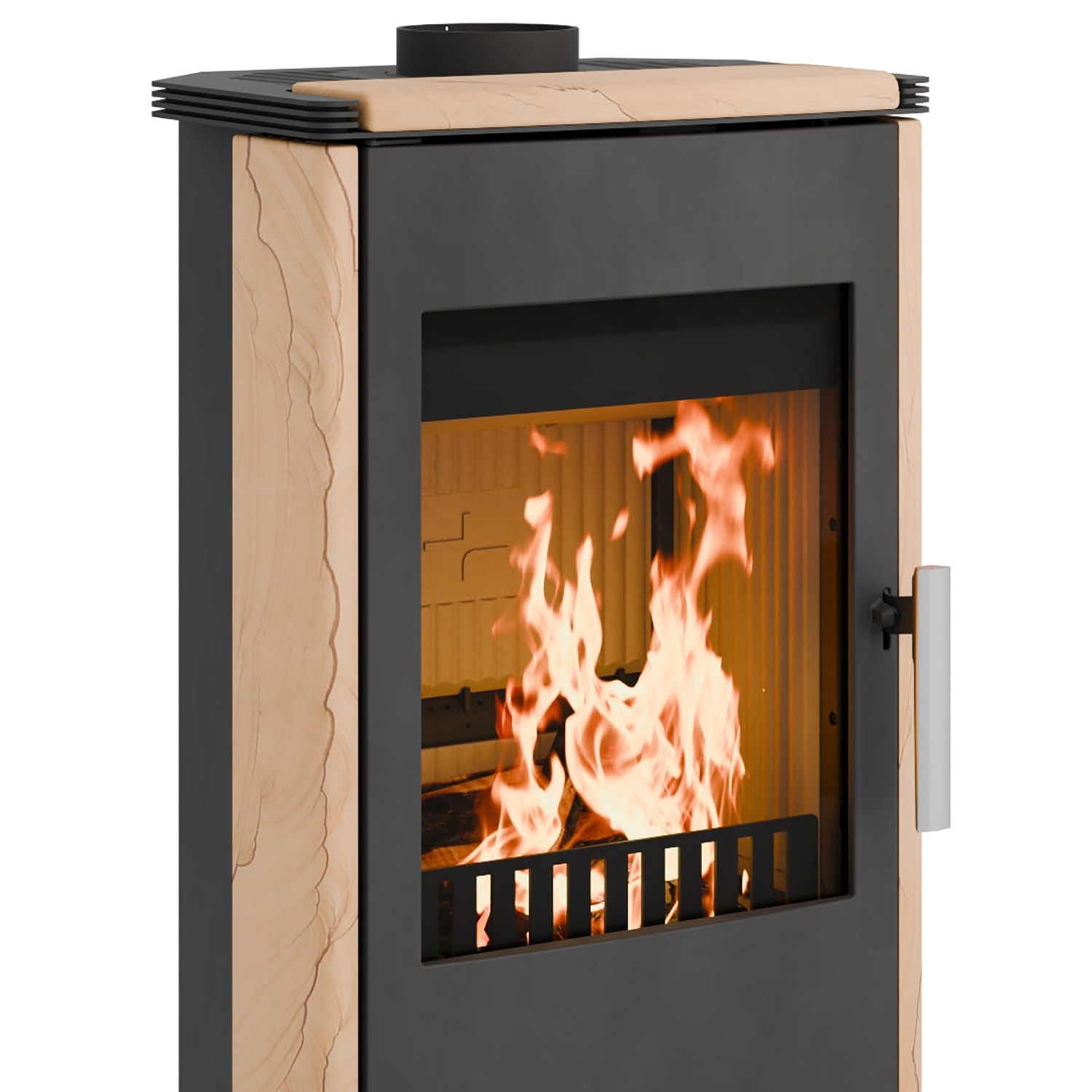 Haas+Sohn Montegrotto III Poêle à bois Noir / Woodstone