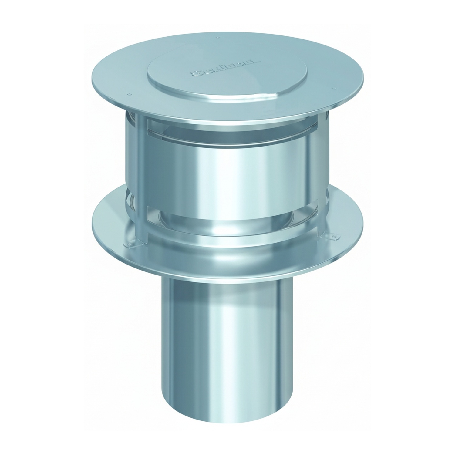 Schiedel PRIMA PLUS chapeau pare-pluie AntiSplash couvercle rabattable Ø130 mm simple paroi brillant