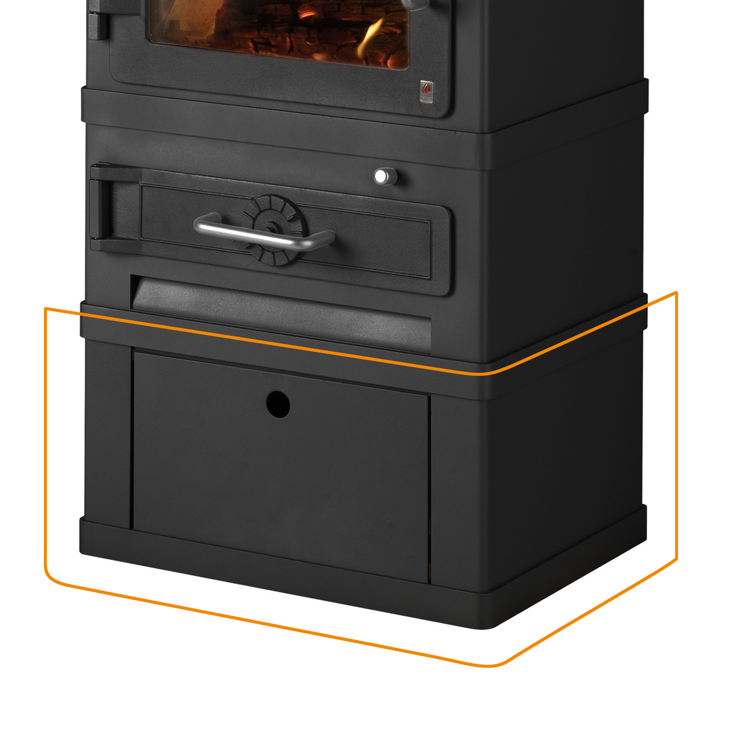 Lotus socle à bûches noir pour le poêle à bois 2060