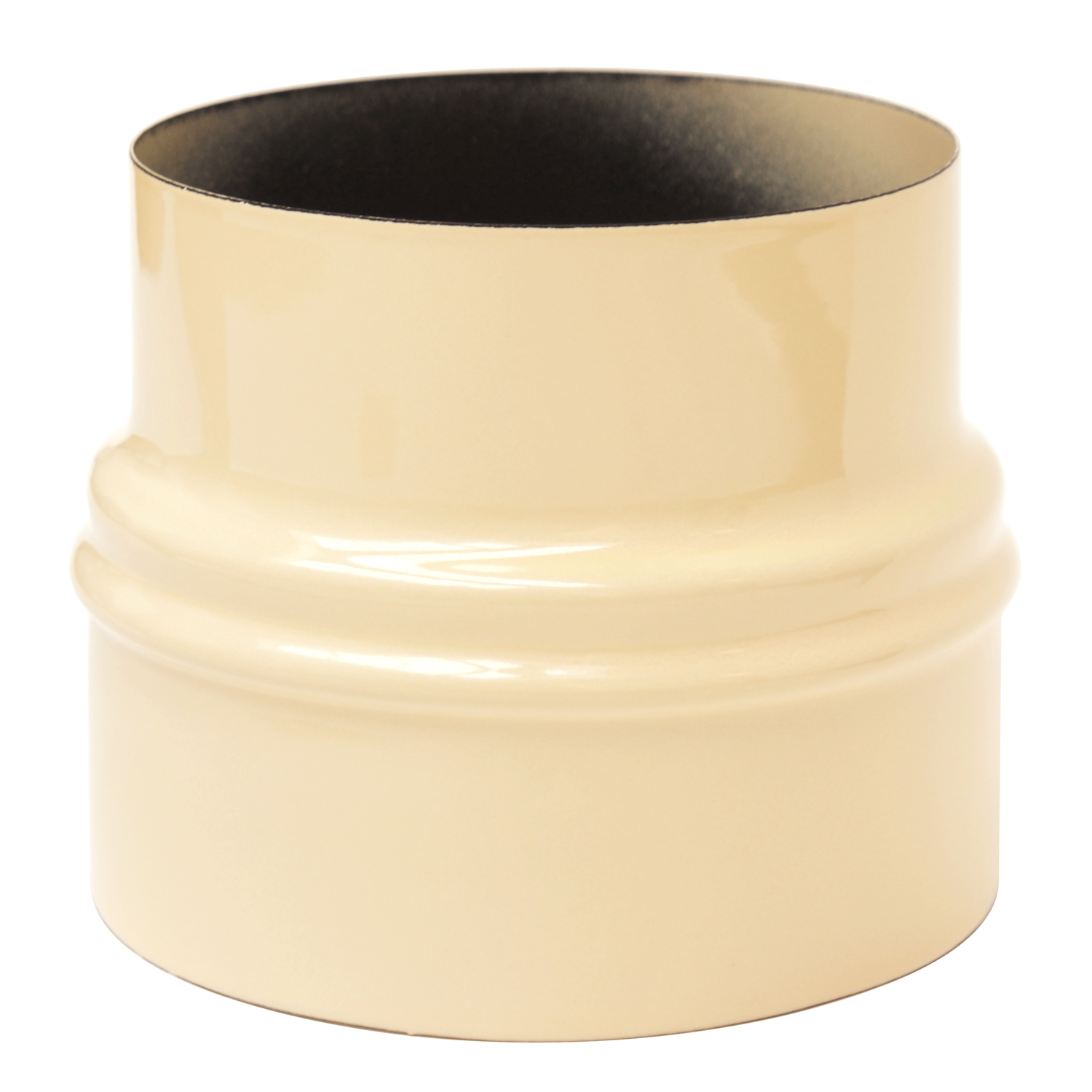 Rallonge de conduit de fumée / tuyau de poêle émaillé 120 mm - 150 mm ivoire