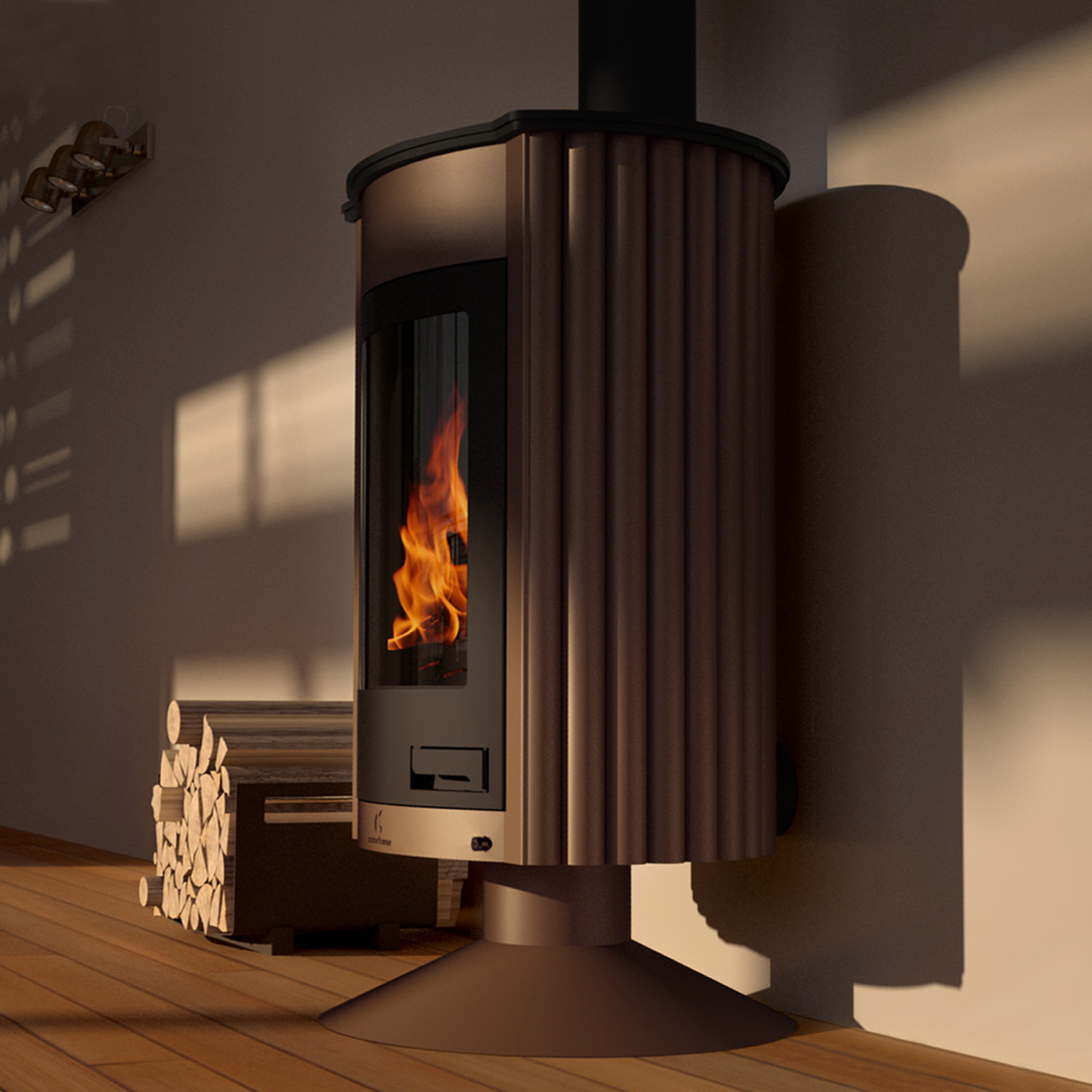 Poêle à air chaud Masterflamme Medie II Velvety Brown