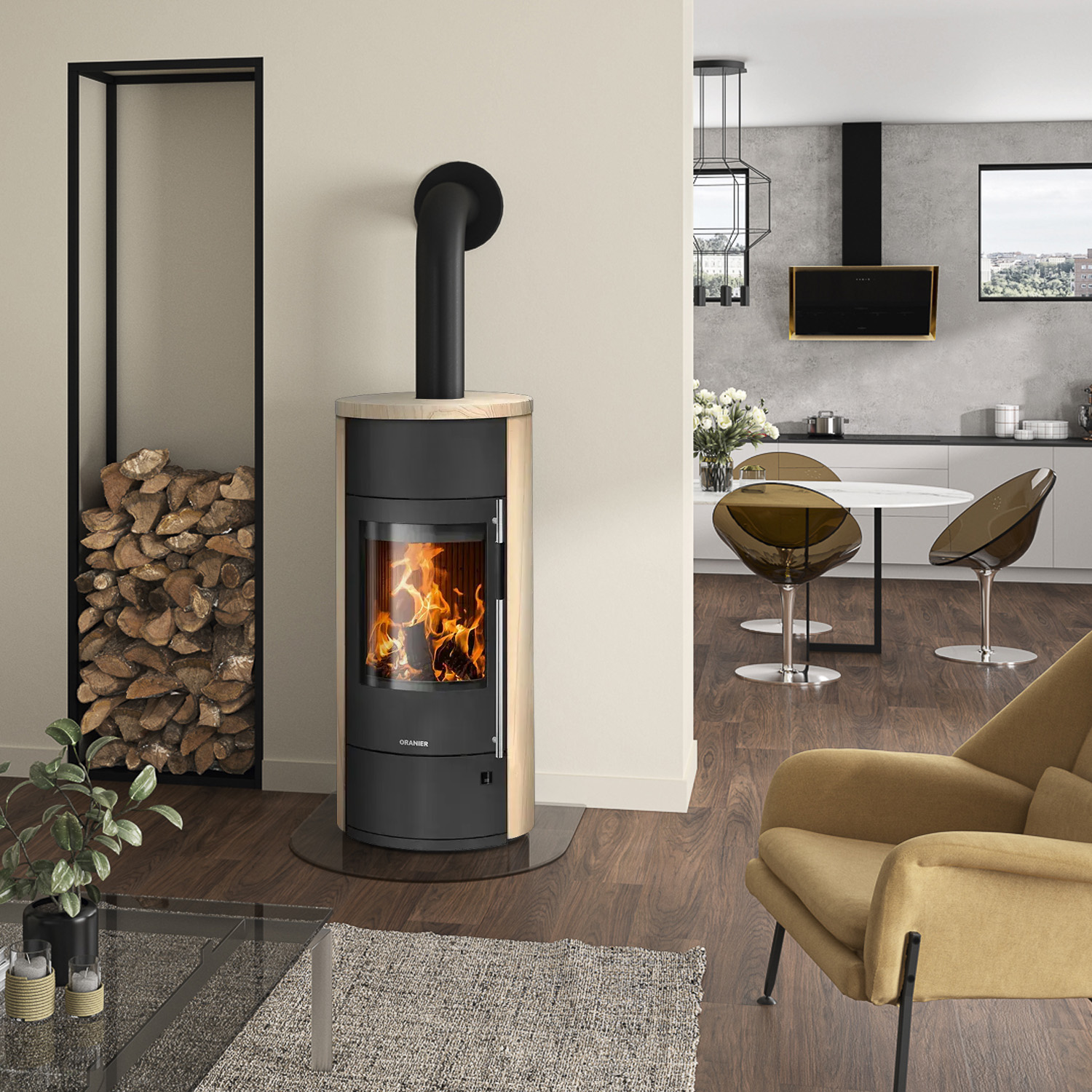 Oranier Polar Neo Aqua wasserführender Kaminofen