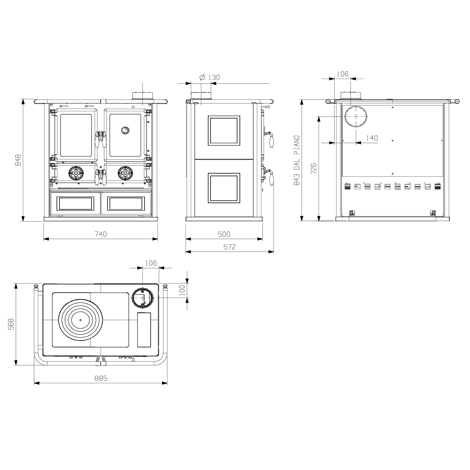 La Nordica Rosetta 16 cuisinière à bois pierre ollaire