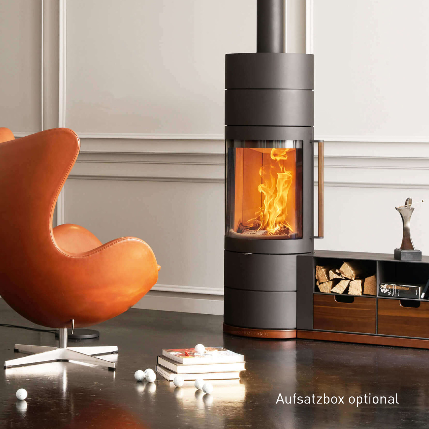 Poêle à bois Austroflamm Lux en acier noir