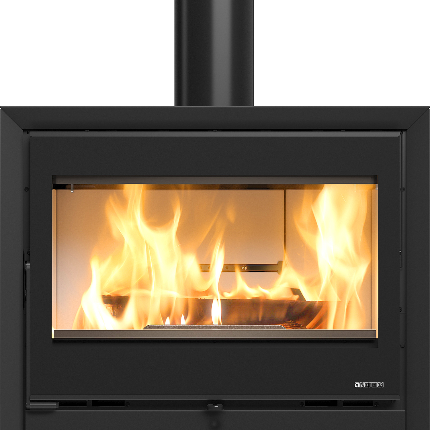 La Nordica Prestige Line Dante poêle à bois en acier noir mat avec compartiment à bois
