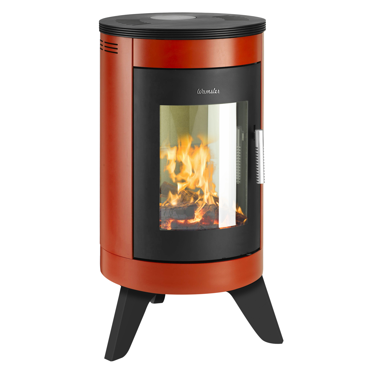 Poêle à bois Wamsler City en acier rouge