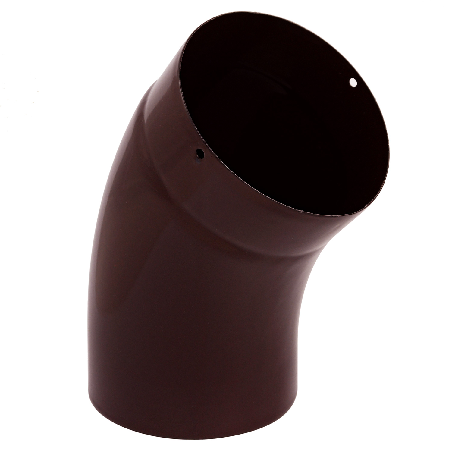 Coude de conduit de fumée / Coude de tuyau de poêle émaillé 150 mm - Coude lisse à 45° Marron