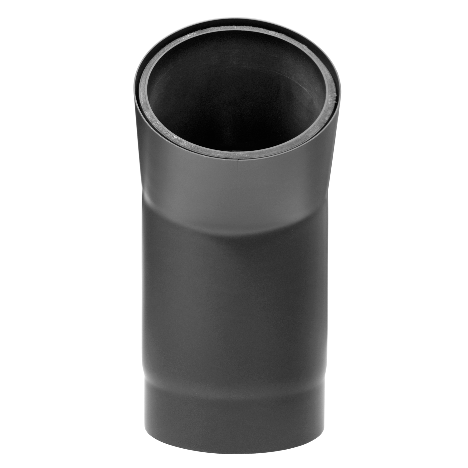 Coude de conduit de fumée / Tuyau de poêle Izoker double paroi avec isolation, diamètre 150 mm, 45°, noir, avec ouverture de nettoyage. Coude de conduit de fumée / Tuyau de poêle Izoker double paroi avec isolation, diamètre 150 mm, 45°, noir, avec ouverture de nettoyage.