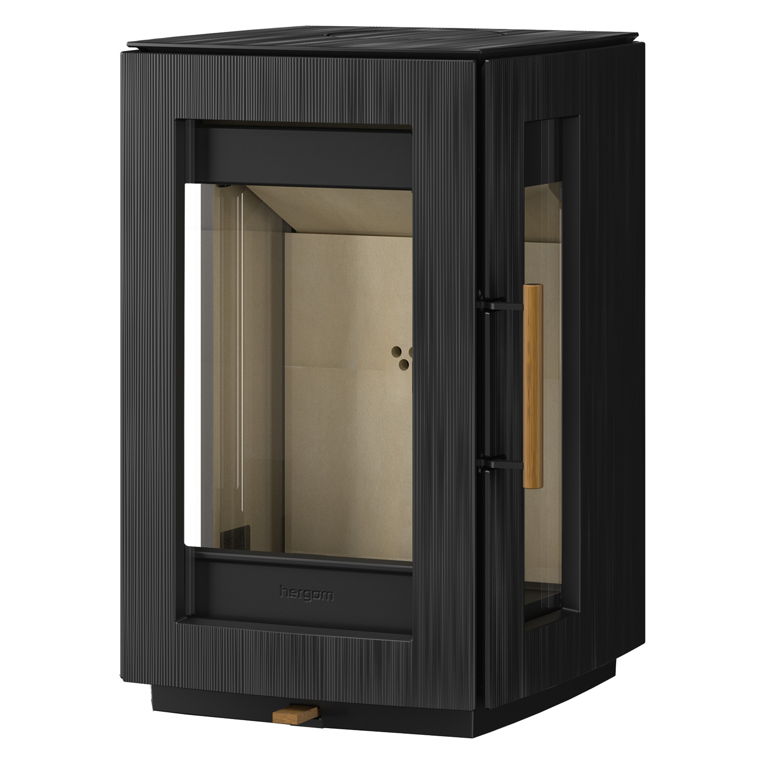 Poêle à bois Hergom Glow en fonte noire