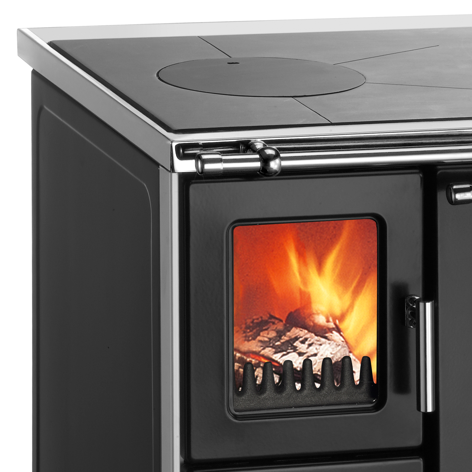 Wamsler K 176 F/A 70 Poêle de cuisine en acier noir, four à droite