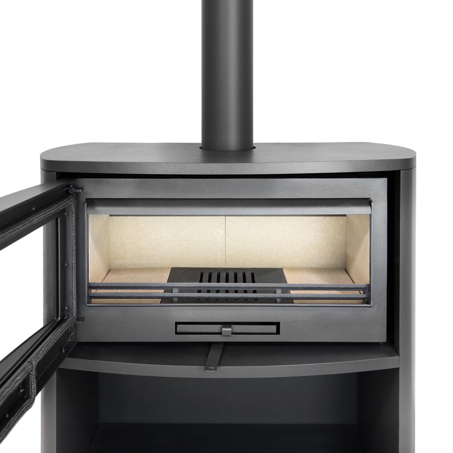 Poêle à bois Precise Drago DS08C en acier anthracite