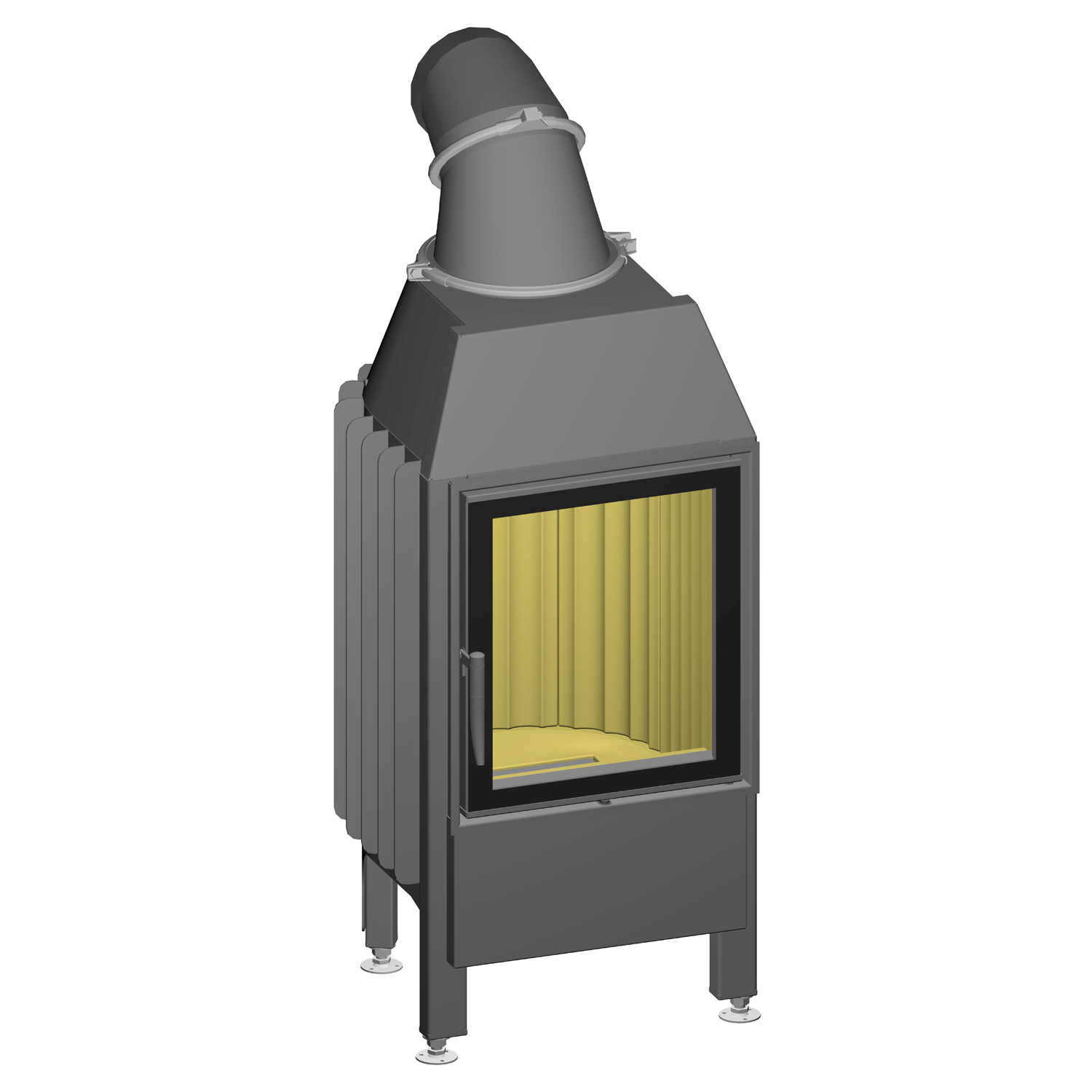 Spartherm Mini Z1-4S RLU insert de cheminée 7 kW 51 cm à droite