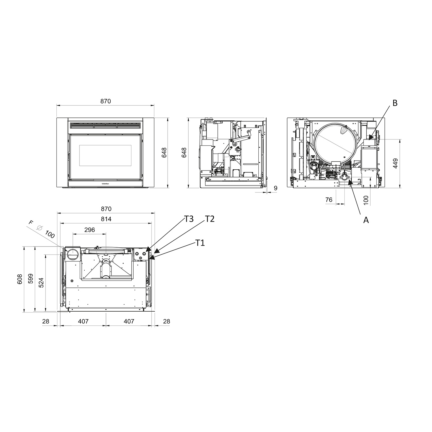 poêle à granulés bouilleur