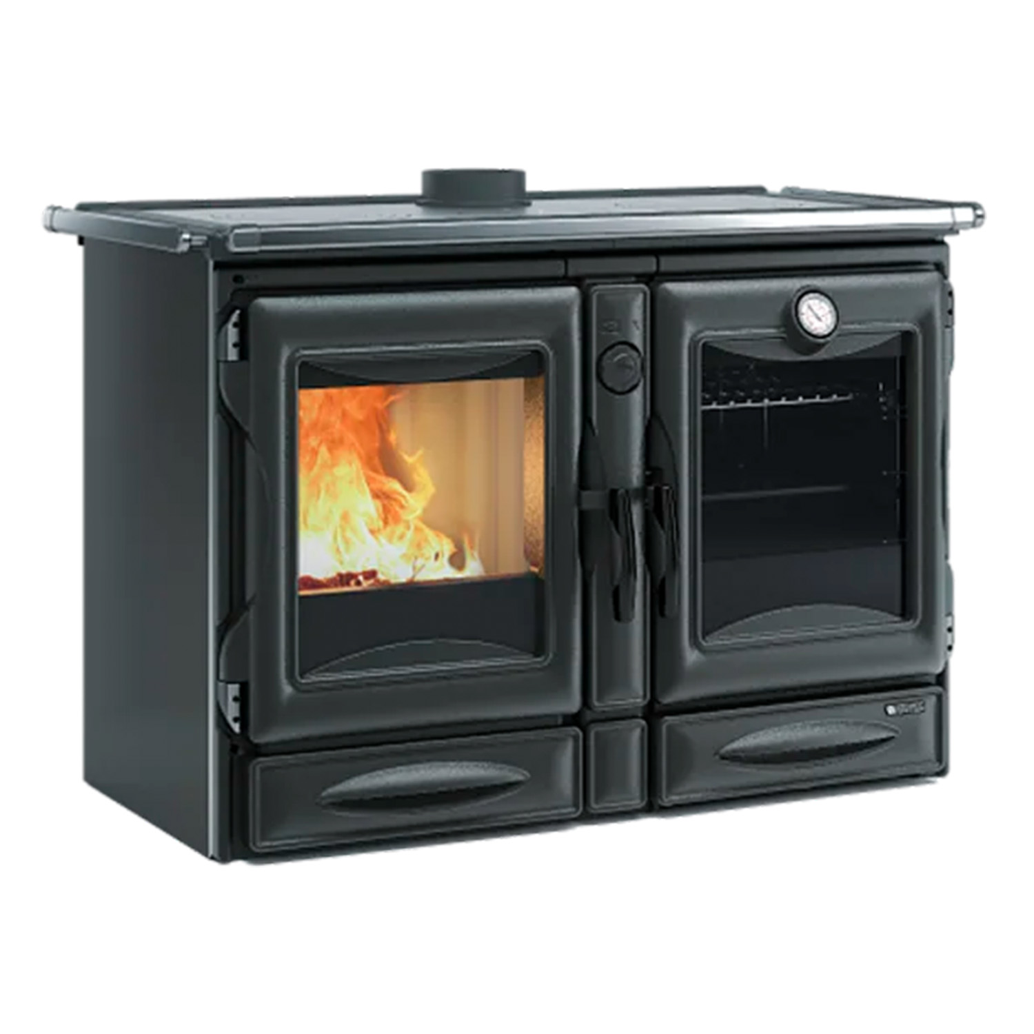 La Nordica Prestige Line Alaska 16 cuisinière à bois noir vitré